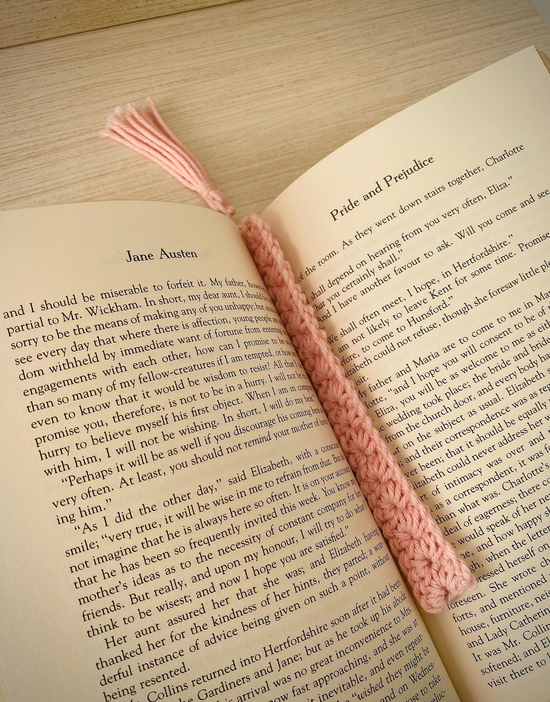 Crochet Cotton Bookmark with Tassel, Many Color Options!