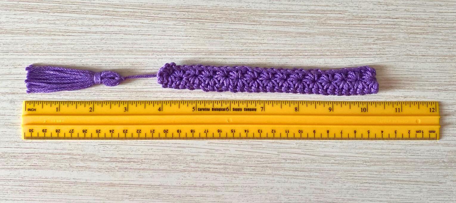 Purple & White Bookmark Set of 3, Crochet Cotton Bookmarks, Gift for Book Lover, Reading Present for Bookworm, Literary Stocking Stuffer thumbnail 9