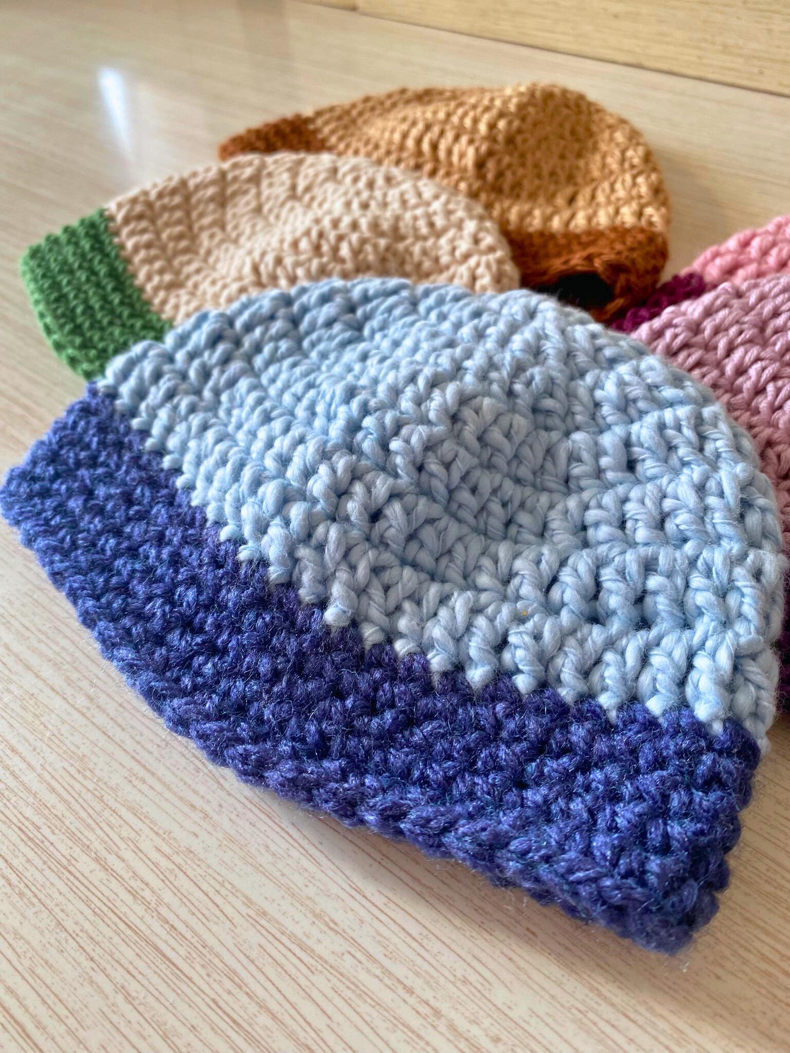 Crocheted Baby Beanie - Preemie/Newborn (0-3 Months): Soft Cotton Blend thumbnail 4