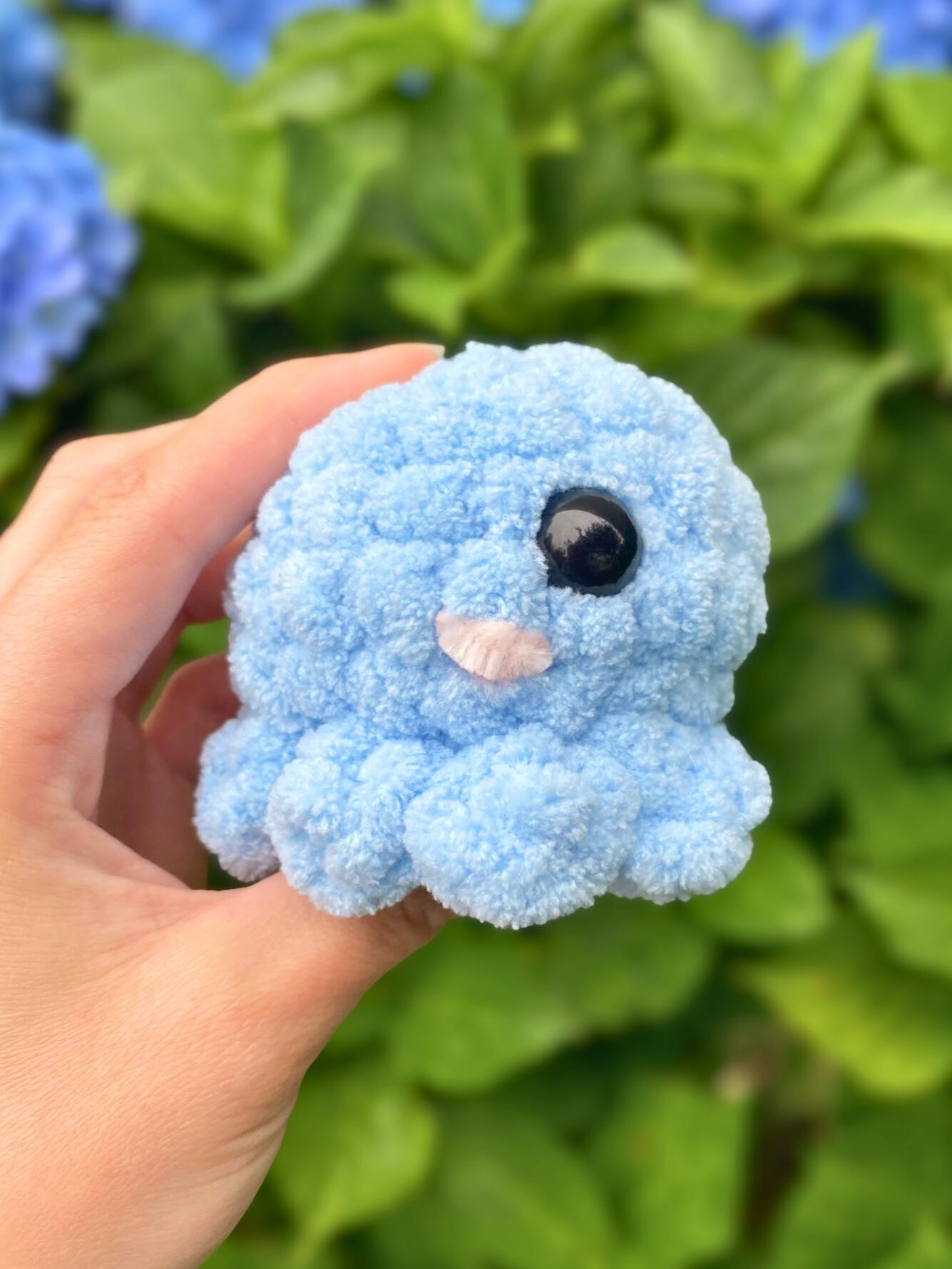 Crochet Mini Octopus Plushie, Tiny Stuffed Ocean Animal thumbnail 2
