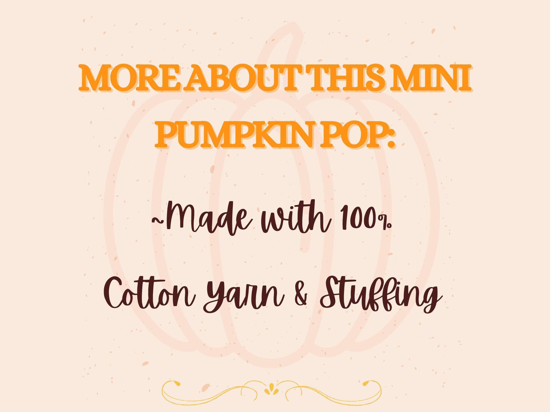 Crochet Mini Pumpkin Pop, Tiny Fall Amigurumi Plushie, Micro Whimsical Pumpkin thumbnail 7