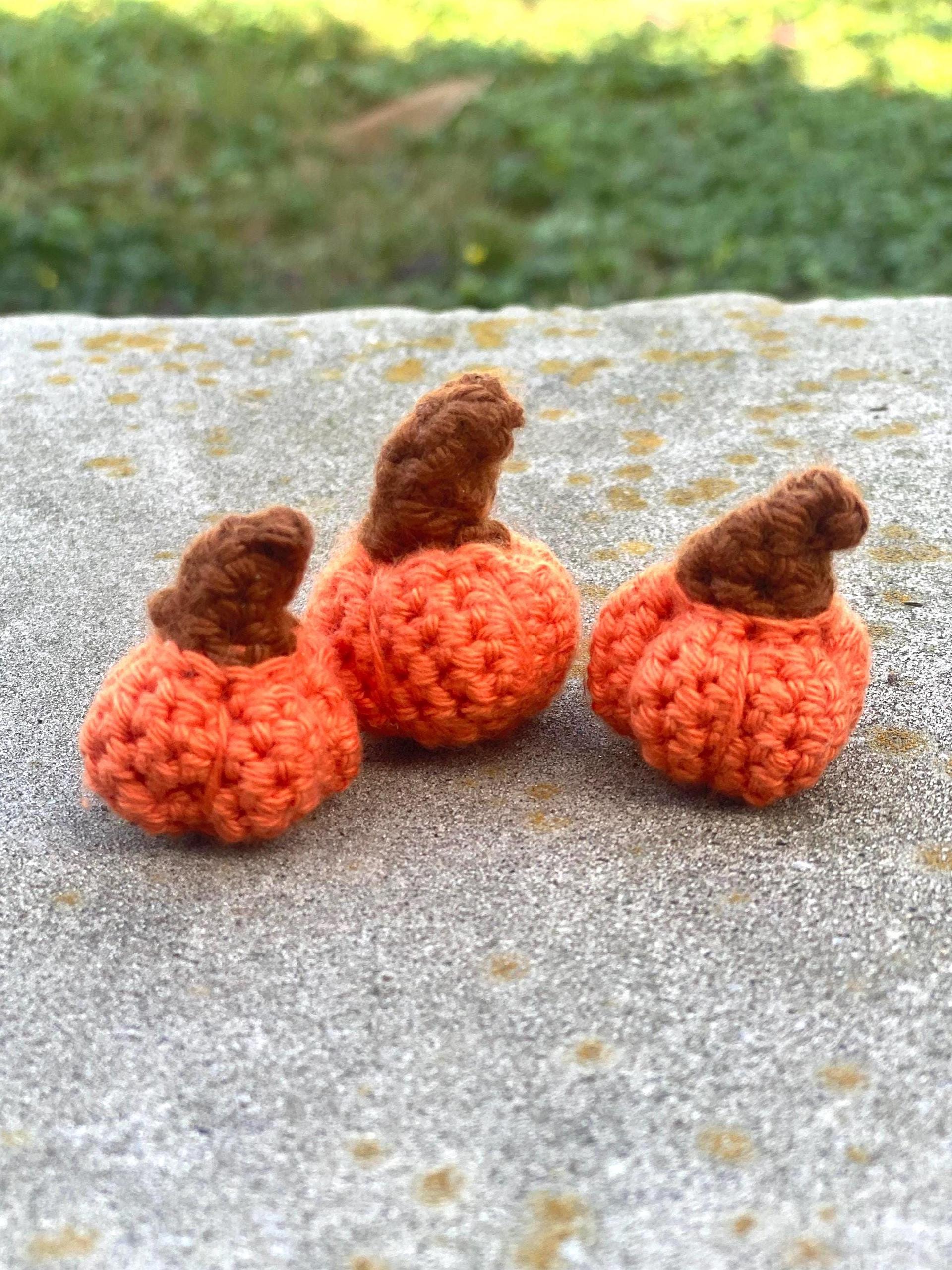 Crochet Baby Ghost and Mini Pumpkins Set,  Whimsical Spooky Season, Cute Halloween Gift, Halloween Decor, Fall Amigurumi, Tiny Pumpkin Set thumbnail 7