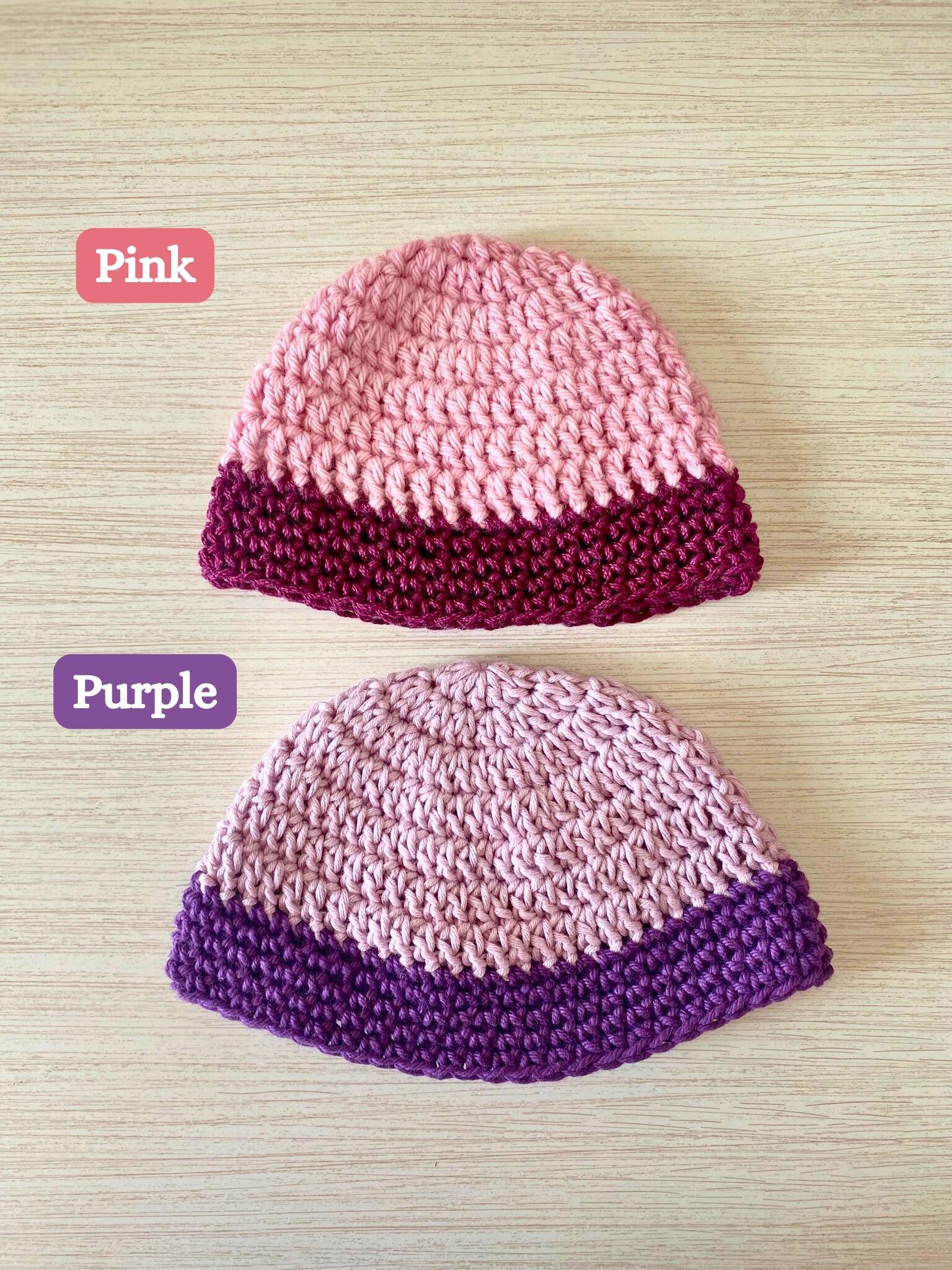 Crocheted Baby Beanie - Preemie/Newborn (0-3 Months): Soft Cotton Blend thumbnail 6