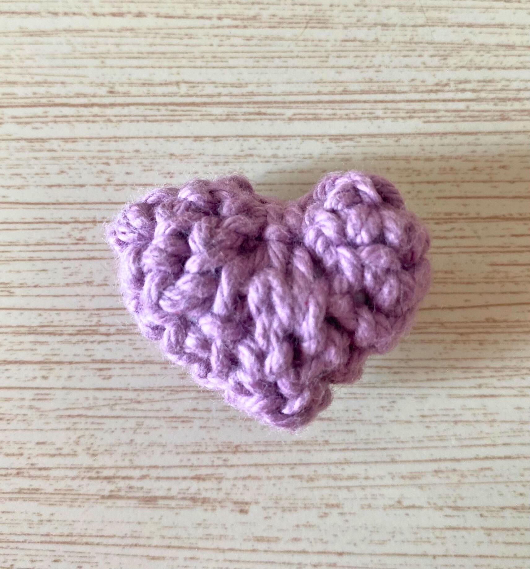 Crochet Mini Hearts, Tiny Heart Set, Amigurumi Cotton Heart Set, Custom Colors thumbnail 10