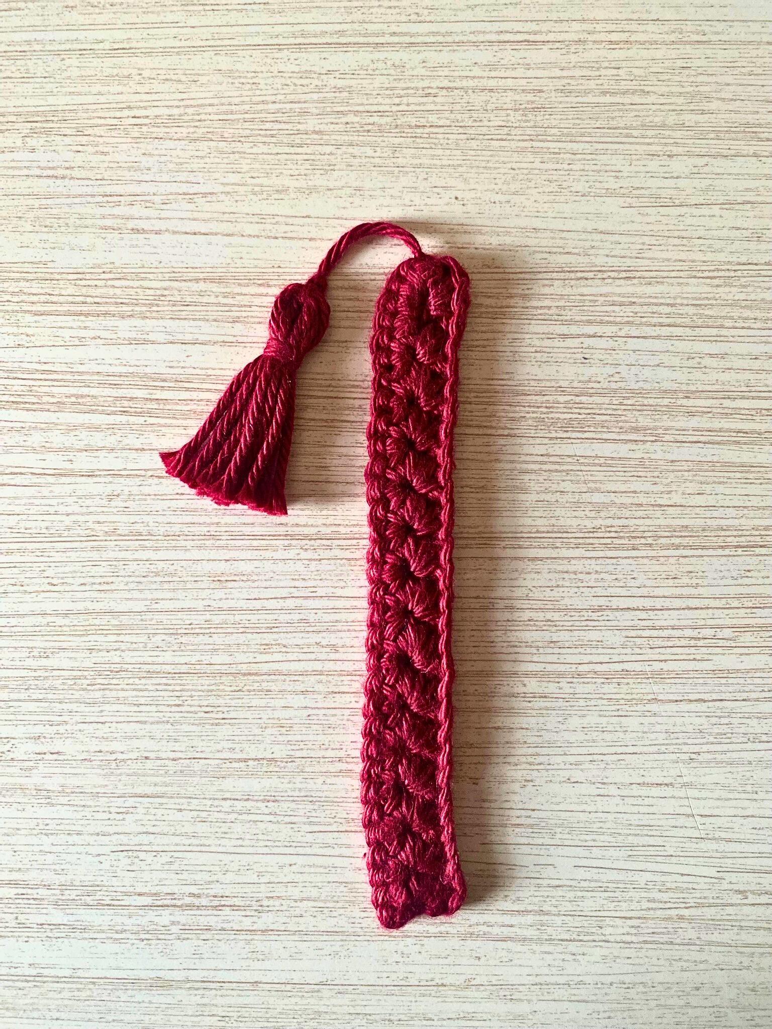 Fall Crochet Bookmark Set of 3: Autumn Colors, Daisy Stitch, Tassel Bookmarks thumbnail 7
