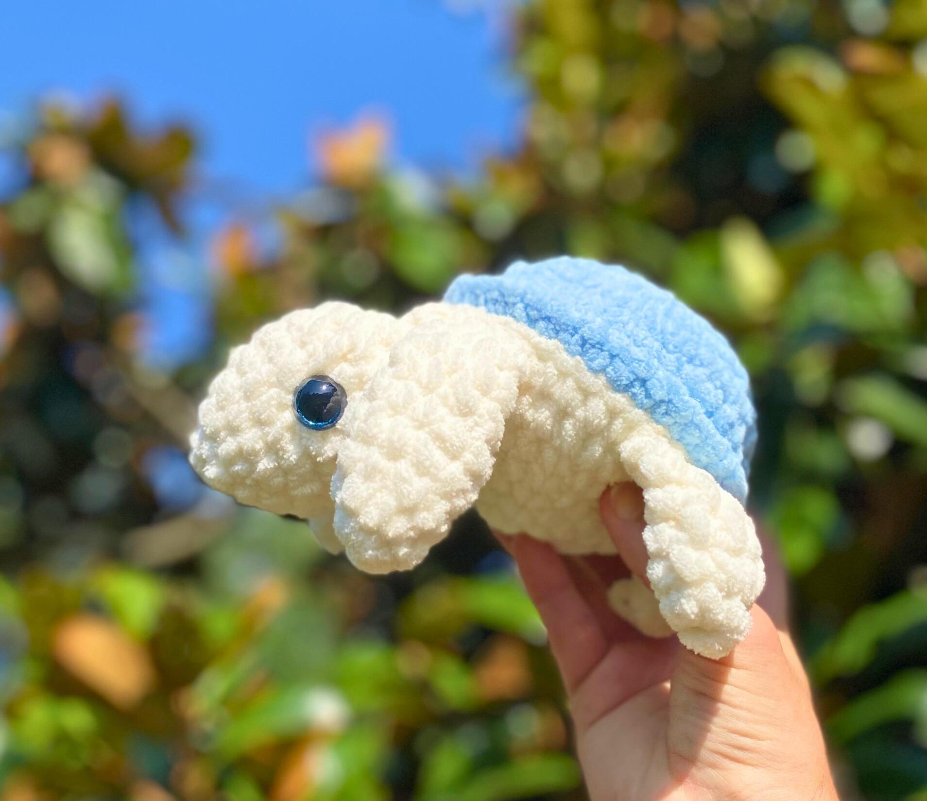Crochet Sea Turtle Plushie, Handmade Ocean Animal Stuffed Animal, Cute Sea Turtle Stuffie, Blue & White Ocean Decor thumbnail 5