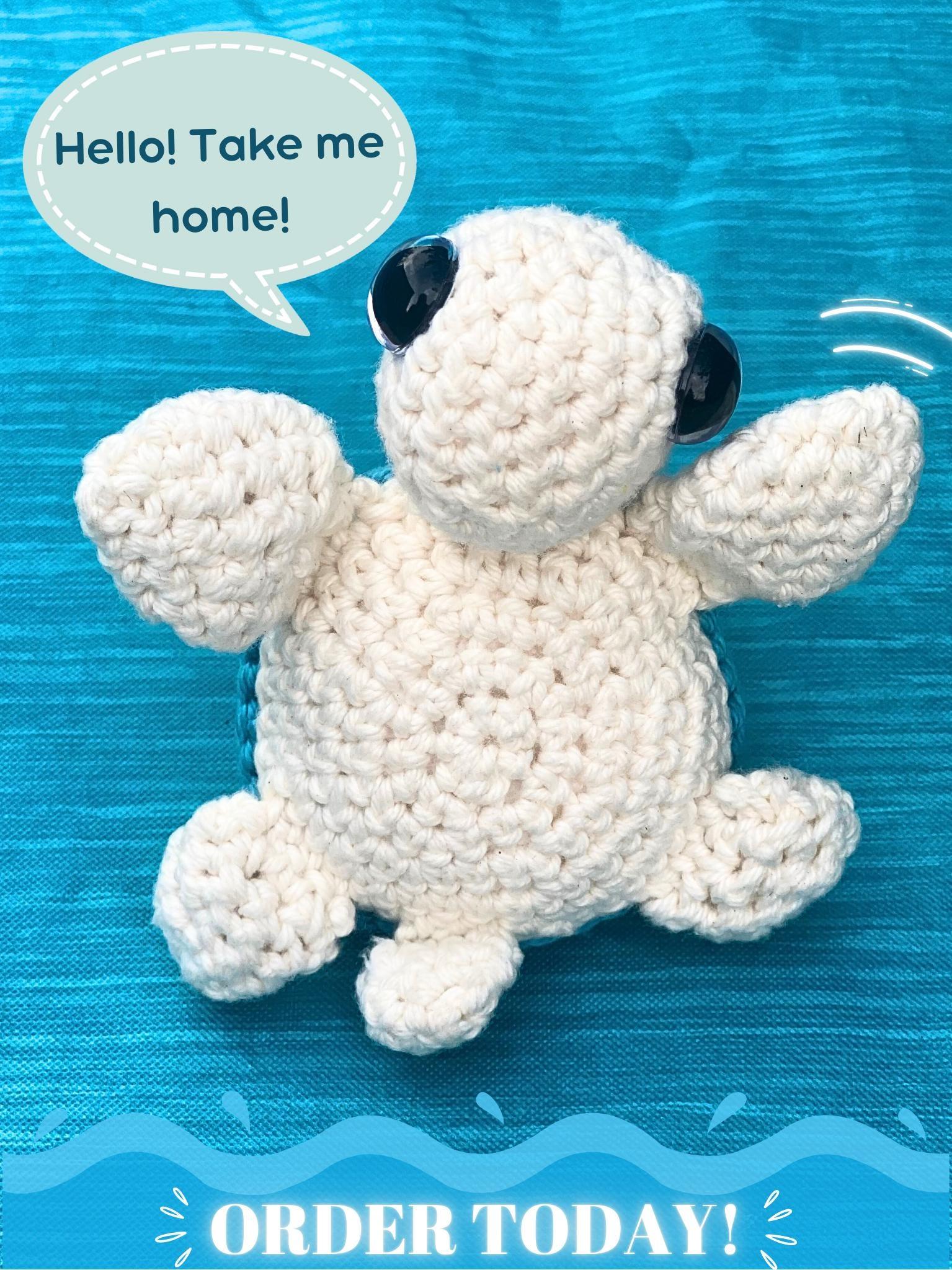 Crochet Mini Sea Turtle: Tiny Handmade Cotton Amigurumi Toy thumbnail 11