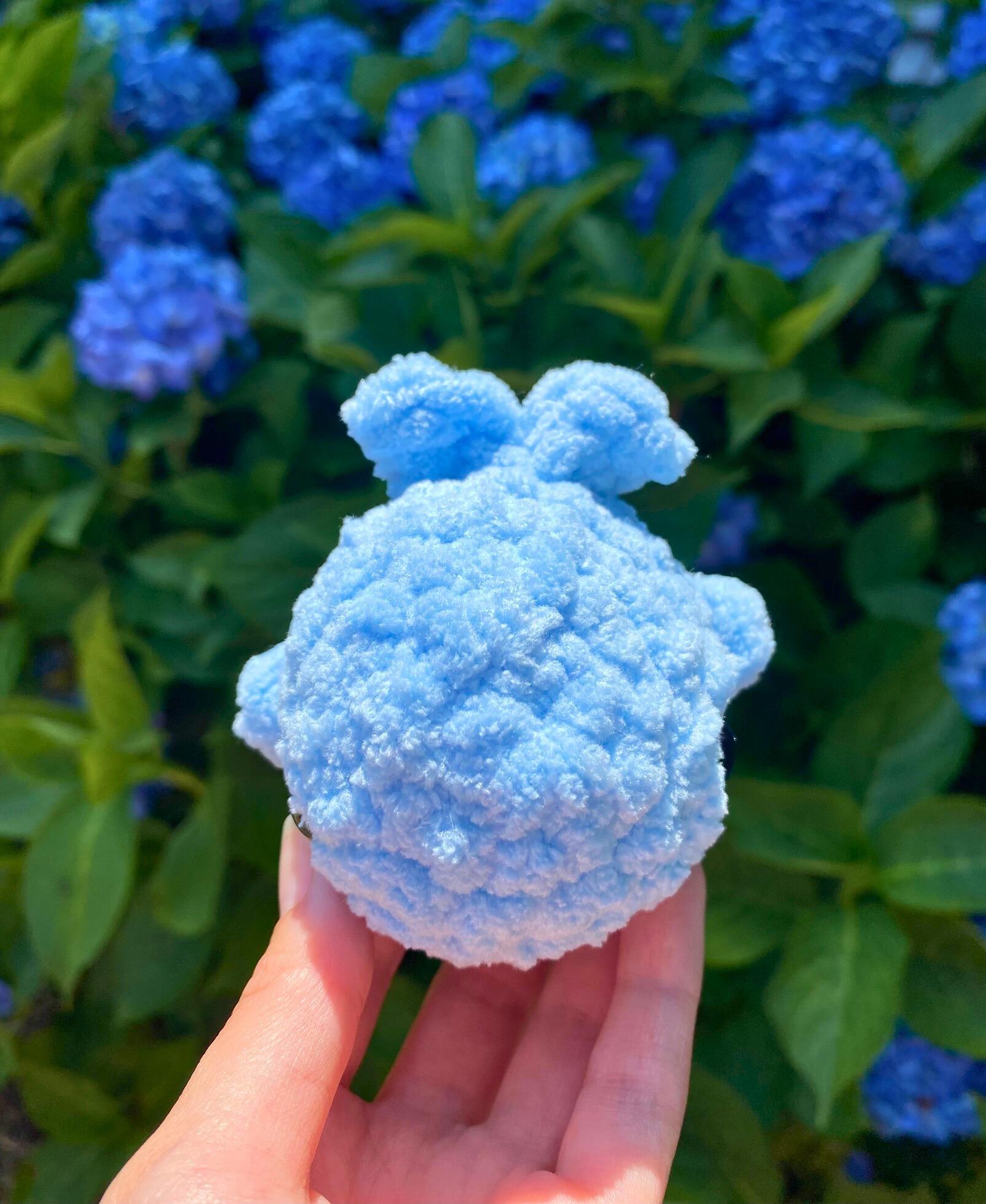 Crochet Mini Whale Plushie, Light Blue Whale Plushie, Pink Whale Plush, Dark Blue Whale Stuffie, Customizable thumbnail 5