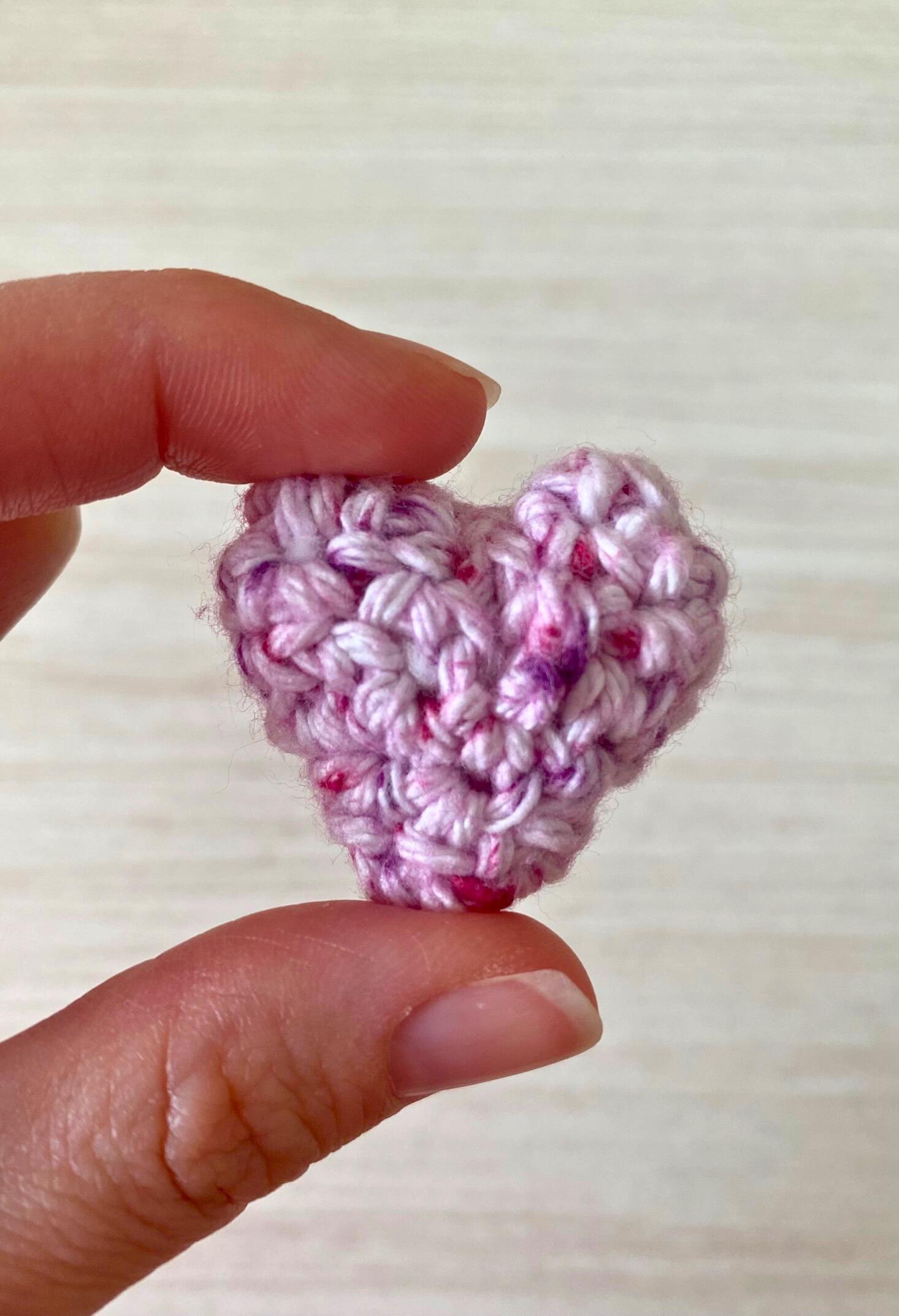 Crochet Mini Hearts, Tiny Heart Set, Amigurumi Cotton Heart Set, Custom Colors thumbnail 6
