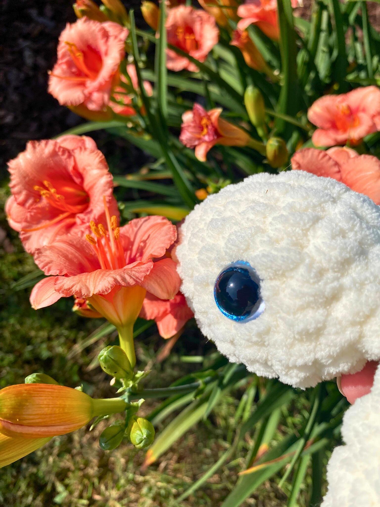 Crochet Sea Turtle Plushie, Handmade Ocean Animal Stuffed Animal, Cute Sea Turtle Stuffie, Blue & White Ocean Decor thumbnail 8