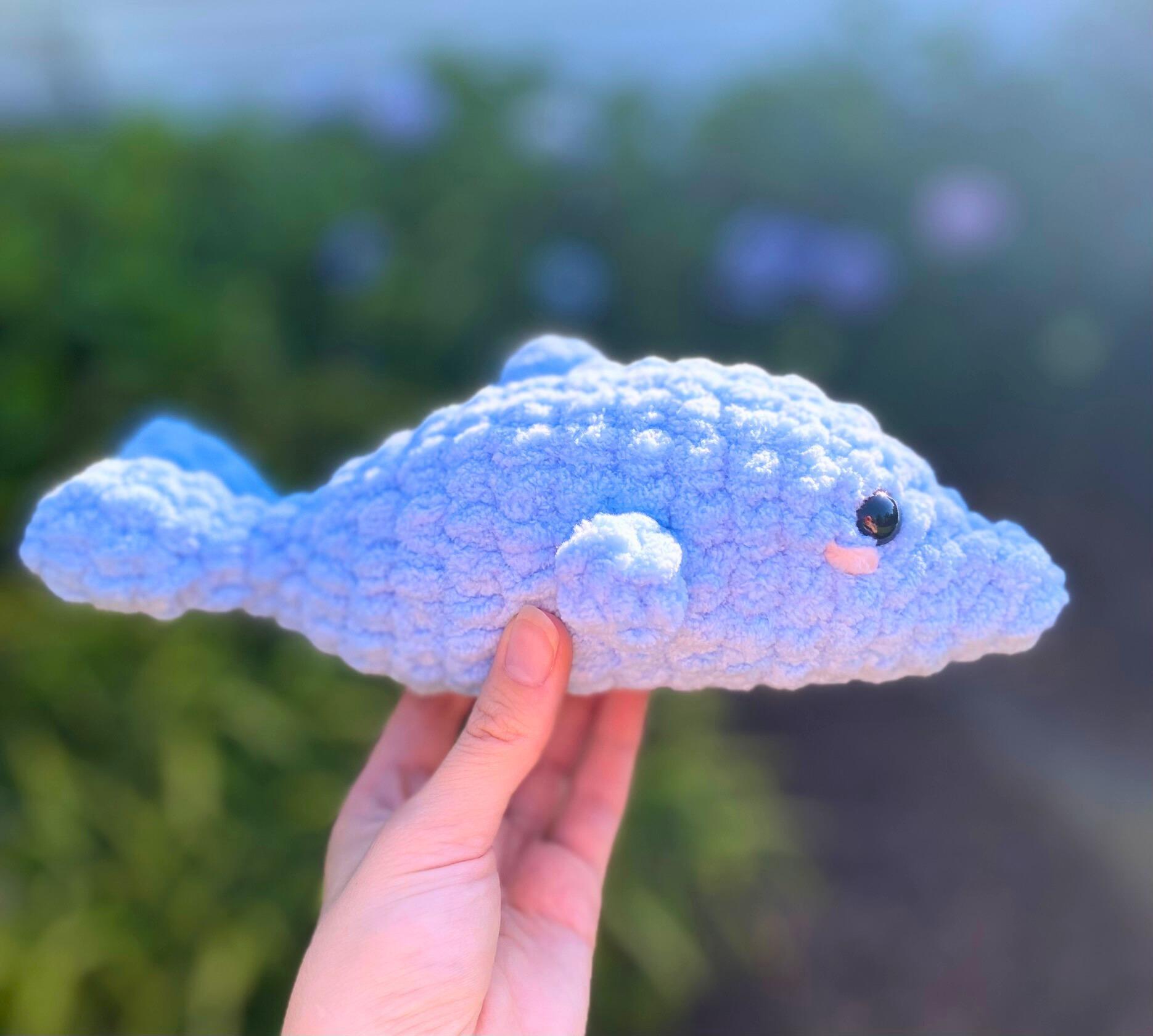 Crochet Dolphin Plushie, Sea Creature Stuffie, Ocean Animals, Handmade Stuffed Animal Toy, Gift for Beach Lovers, Sea Lover Present, Plush thumbnail 6