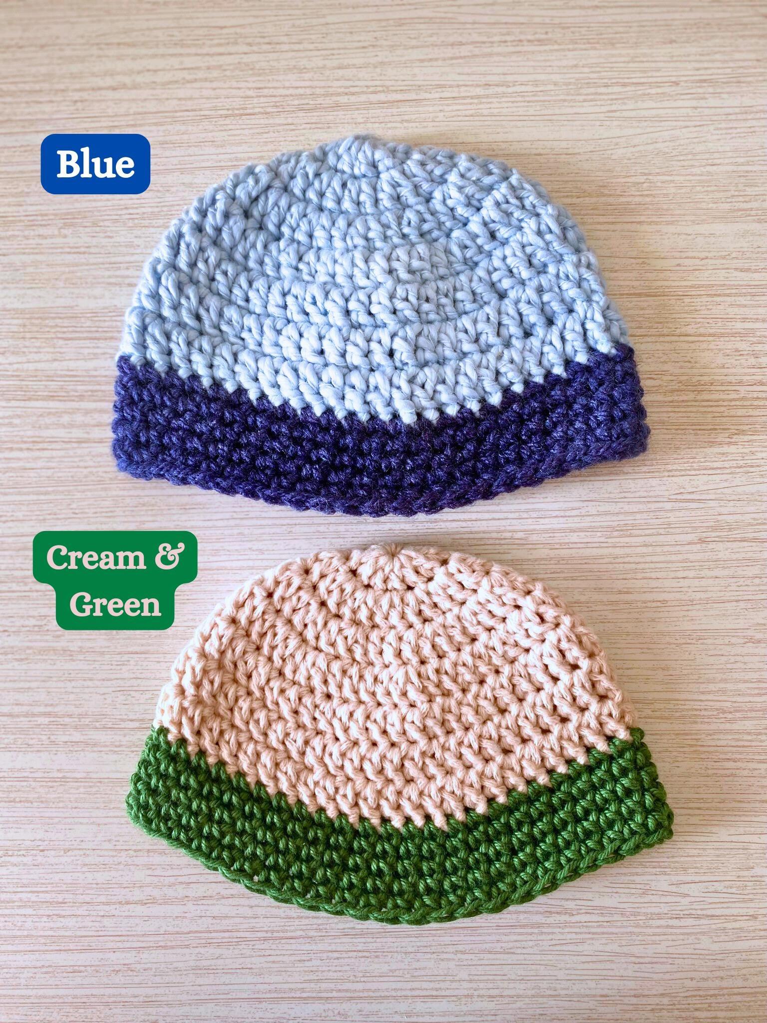 Crocheted Baby Beanie - Preemie/Newborn (0-3 Months): Soft Cotton Blend thumbnail 7