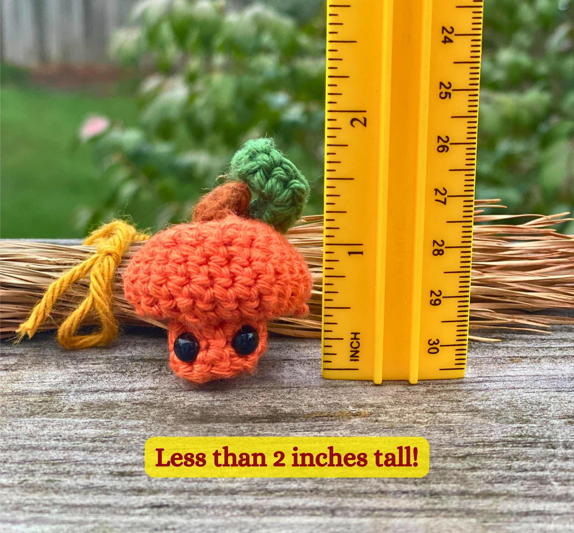 Crochet Mini Pumpkin Pop, Tiny Fall Amigurumi Plushie, Micro Whimsical Pumpkin thumbnail 5