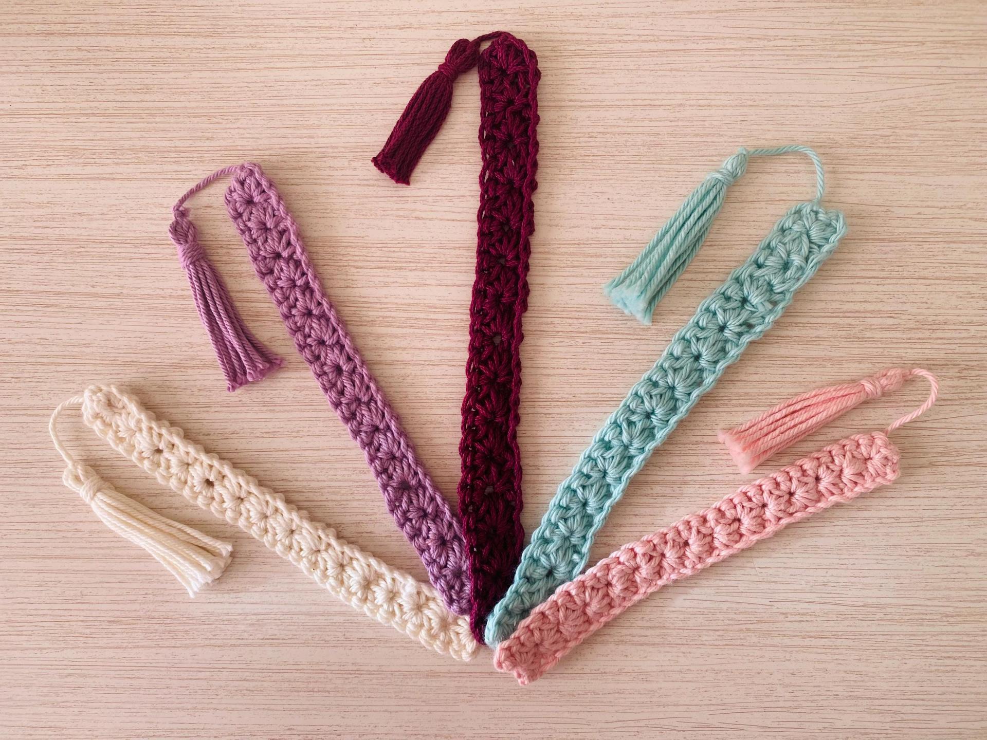 Crochet Cotton Bookmark with Tassel - Set of 3, Customizable, Handmade Book Lover Gift thumbnail 5
