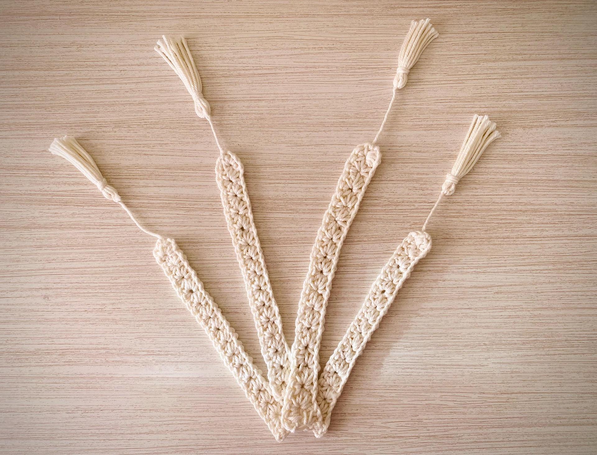 Crochet Bookmark with Tassel, Cotton Page Holder, Customizable Reading Gift for Book Lovers thumbnail 4