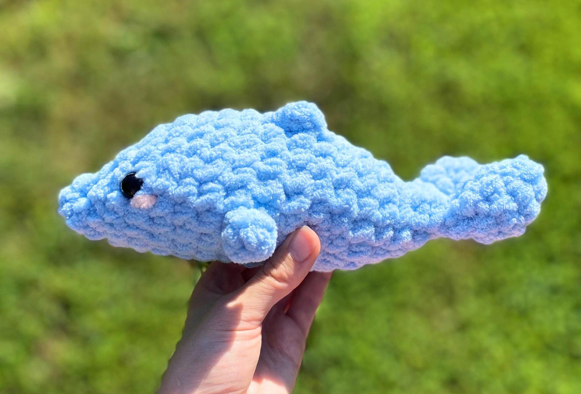 Crochet Dolphin Plushie, Sea Creature Stuffie, Ocean Animals, Handmade Stuffed Animal Toy, Gift for Beach Lovers, Sea Lover Present, Plush thumbnail 7