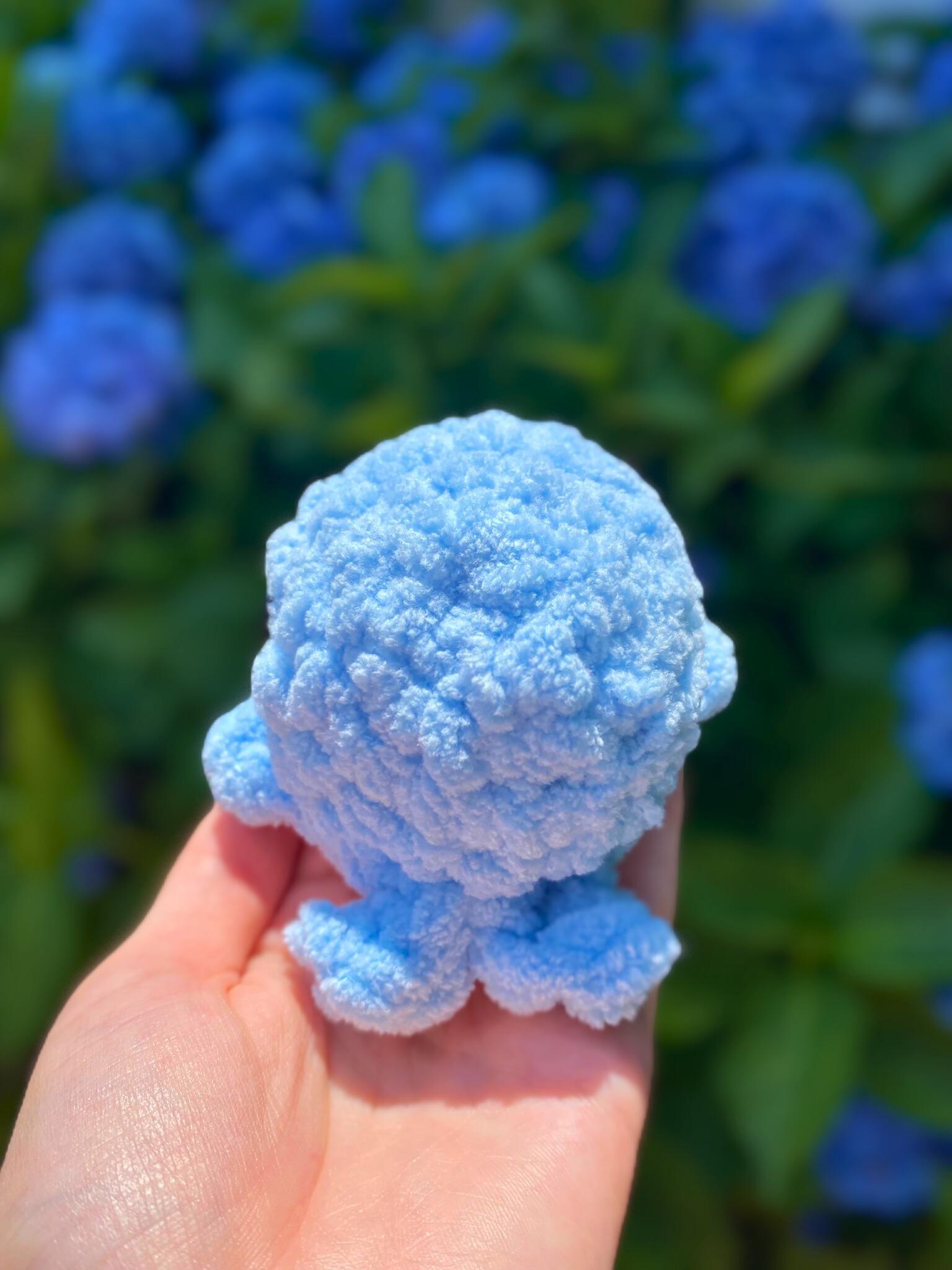 Crochet Mini Whale Plushie, Light Blue Whale Plushie, Pink Whale Plush, Dark Blue Whale Stuffie, Customizable thumbnail 6