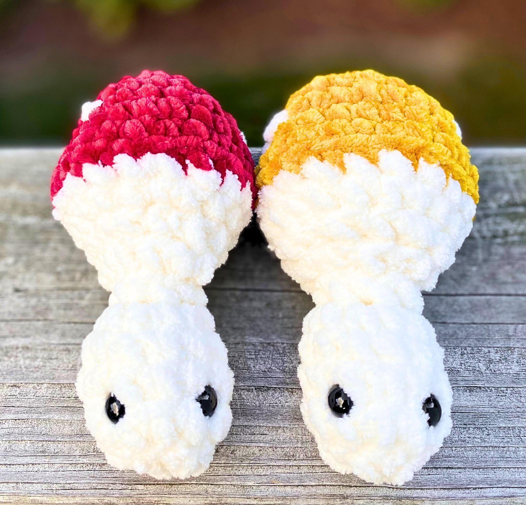 Crochet Mushroom Plushie, Pop Up Mushroom, Mushie Pop Plushie, Mini Popping Mushroom Stuffie, Whimsical Fall Decor, Handmade Autumn Plush thumbnail 3