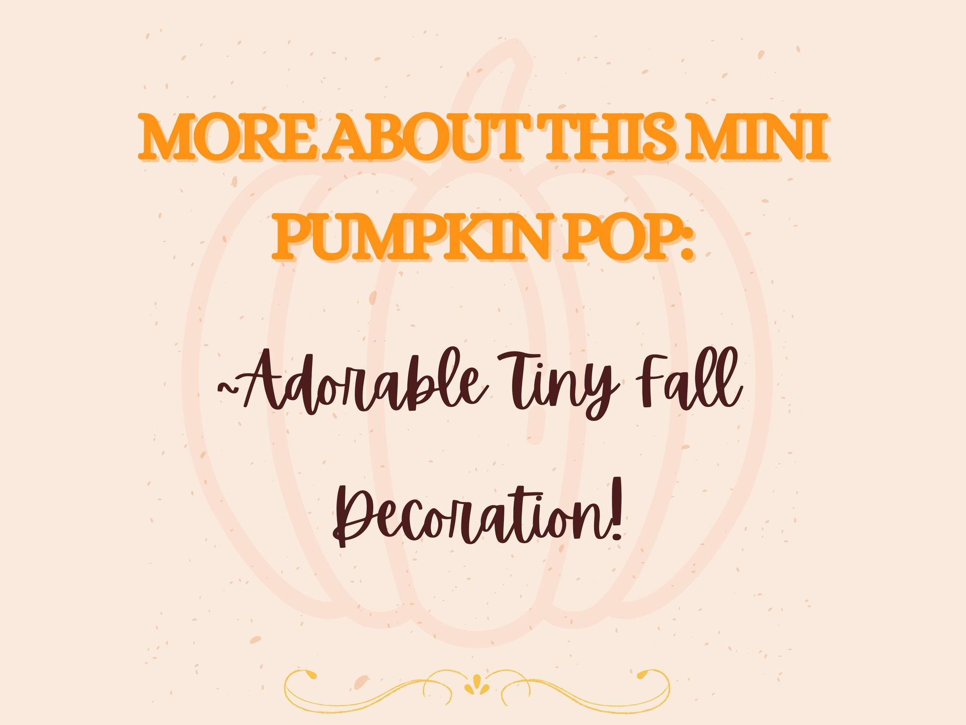 Crochet Mini Pumpkin Pop, Tiny Fall Amigurumi Plushie, Micro Whimsical Pumpkin thumbnail 8