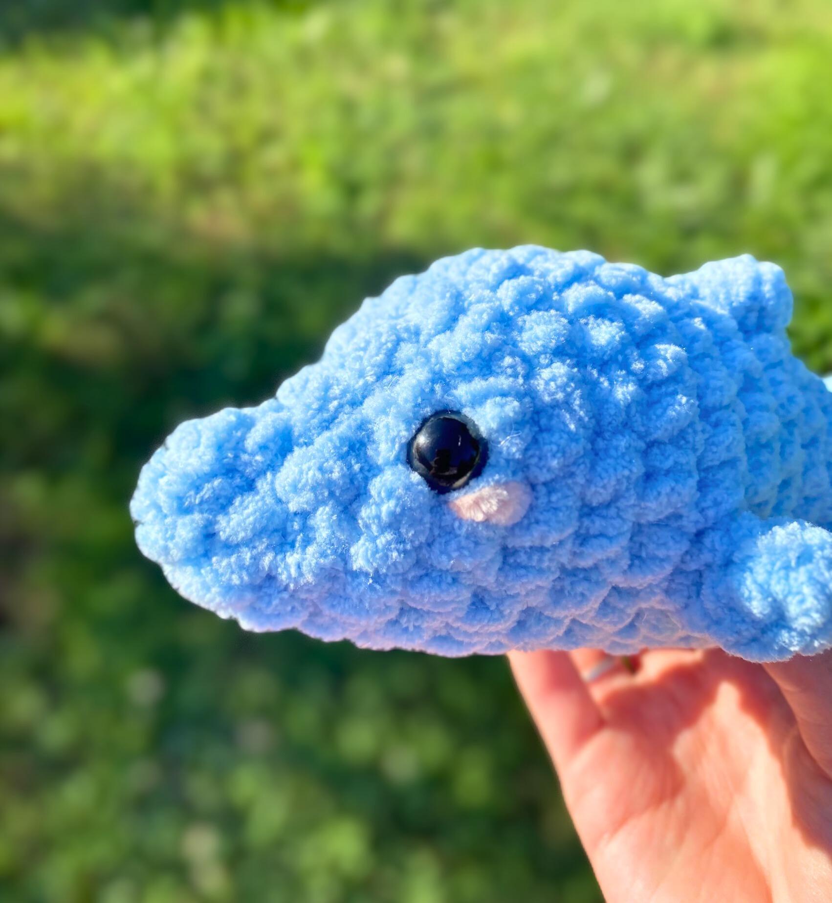 Crochet Dolphin Plushie, Sea Creature Stuffie, Ocean Animals, Handmade Stuffed Animal Toy, Gift for Beach Lovers, Sea Lover Present, Plush thumbnail 3