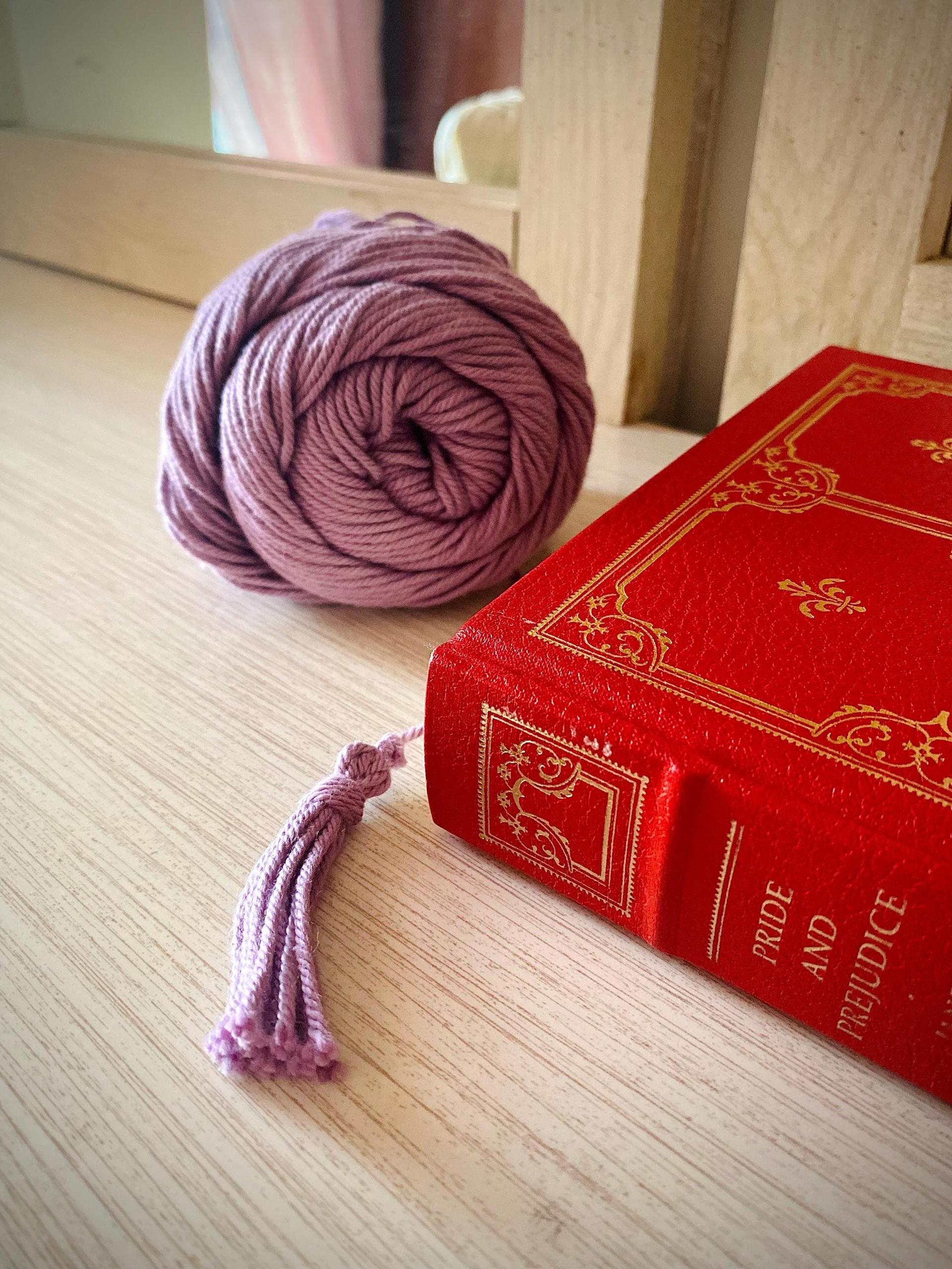 Crochet Cotton Bookmark with Tassel - Set of 3, Customizable, Handmade Book Lover Gift thumbnail 8