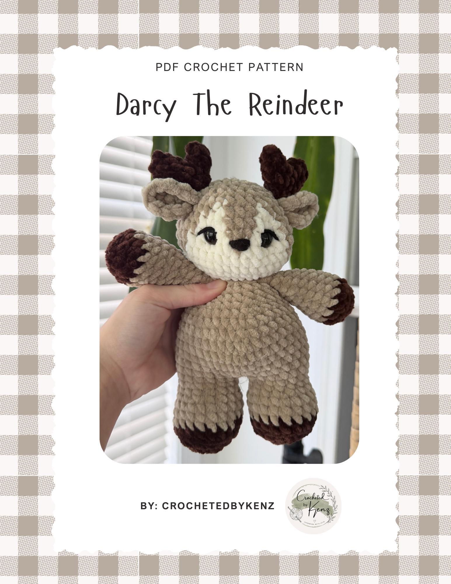 Low-Sew PDF Crochet Pattern | Darcy The Reindeer - Chubby Foresters Collection |