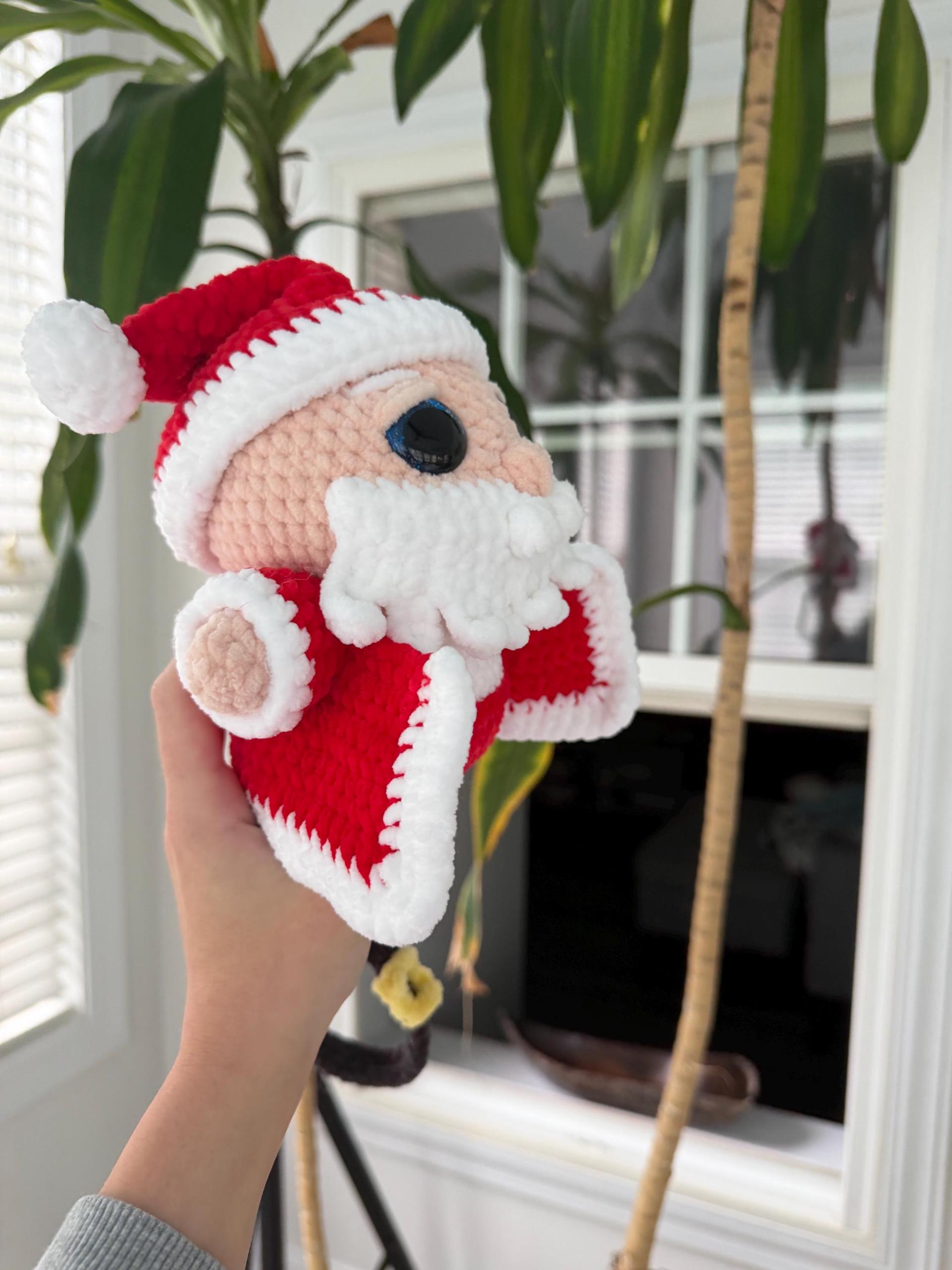 Crocheted Santa Clause Plush With Removable Belt/coat thumbnail 7