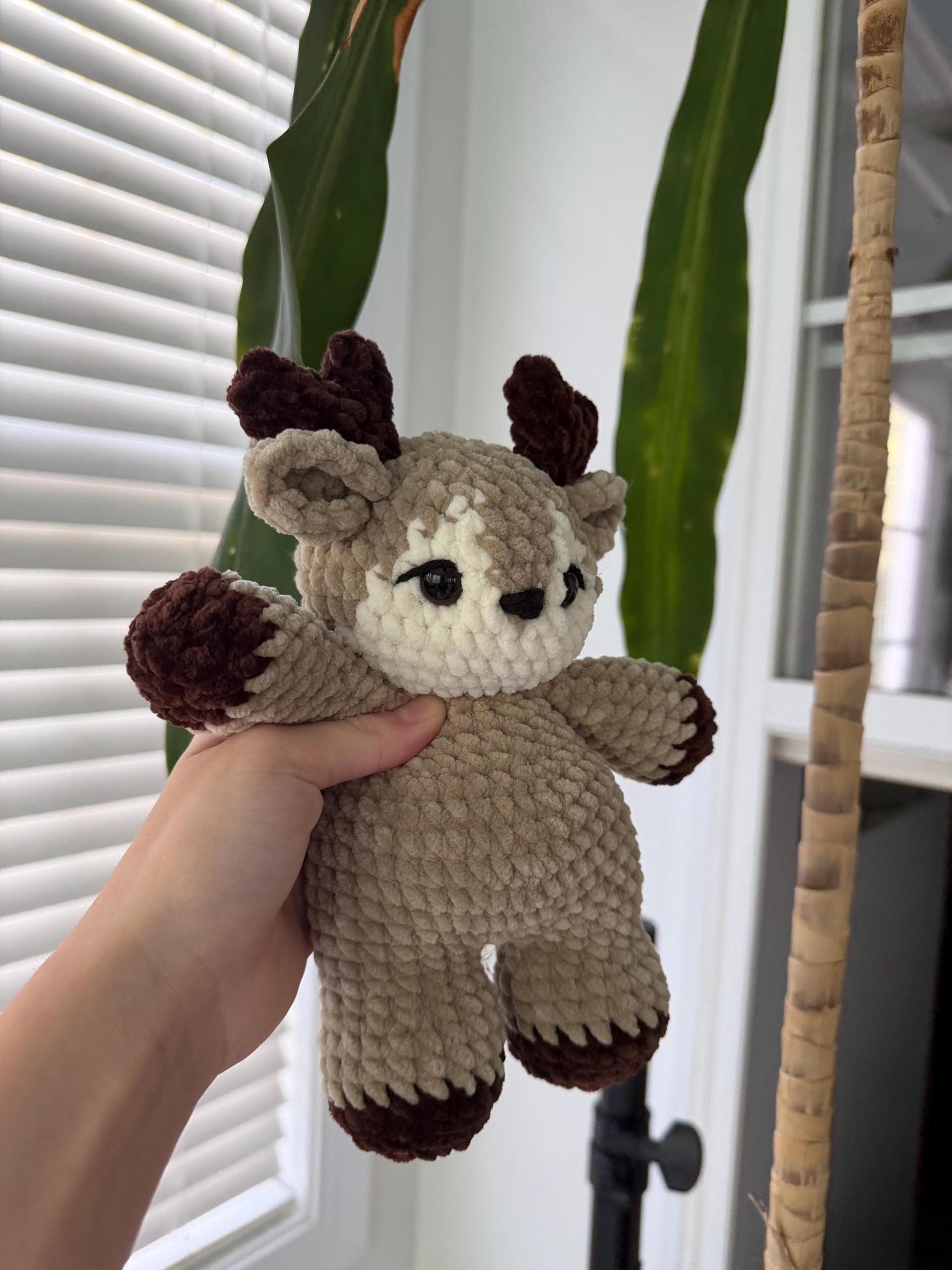 Low-Sew PDF Crochet Pattern | Darcy The Reindeer - Chubby Foresters Collection | thumbnail 7