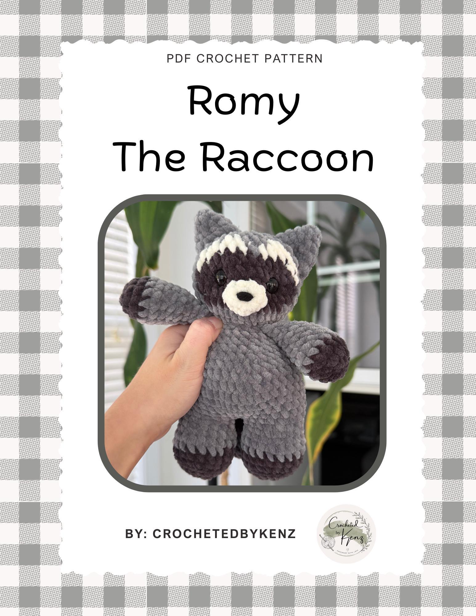 Low-Sew PDF Crochet Pattern | Romy The Raccoon - Chubby Forester Collection |