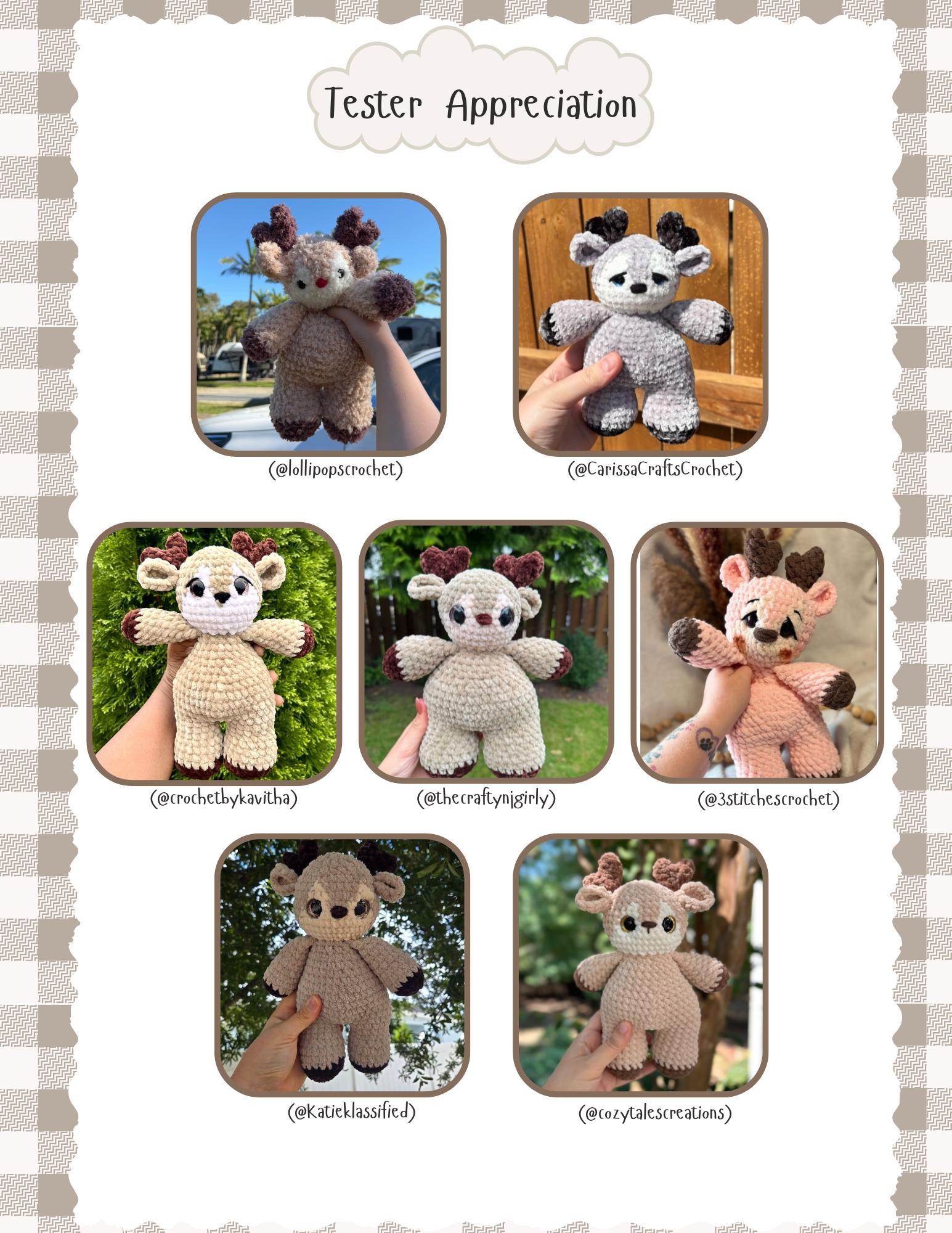 Low-Sew PDF Crochet Pattern | Darcy The Reindeer - Chubby Foresters Collection | thumbnail 10