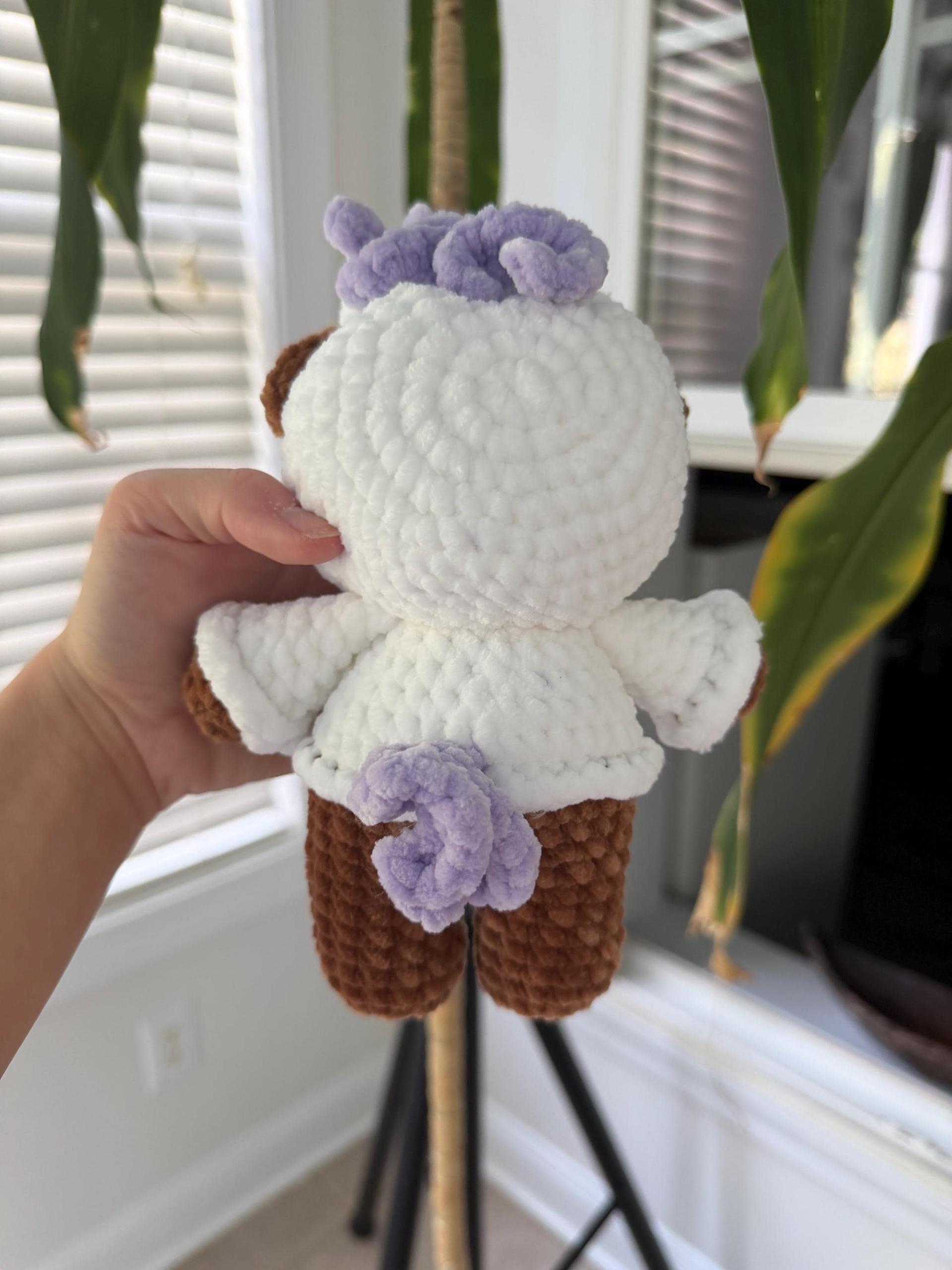 Crocheted Unicorn Hoodie Bear Plushie thumbnail 7