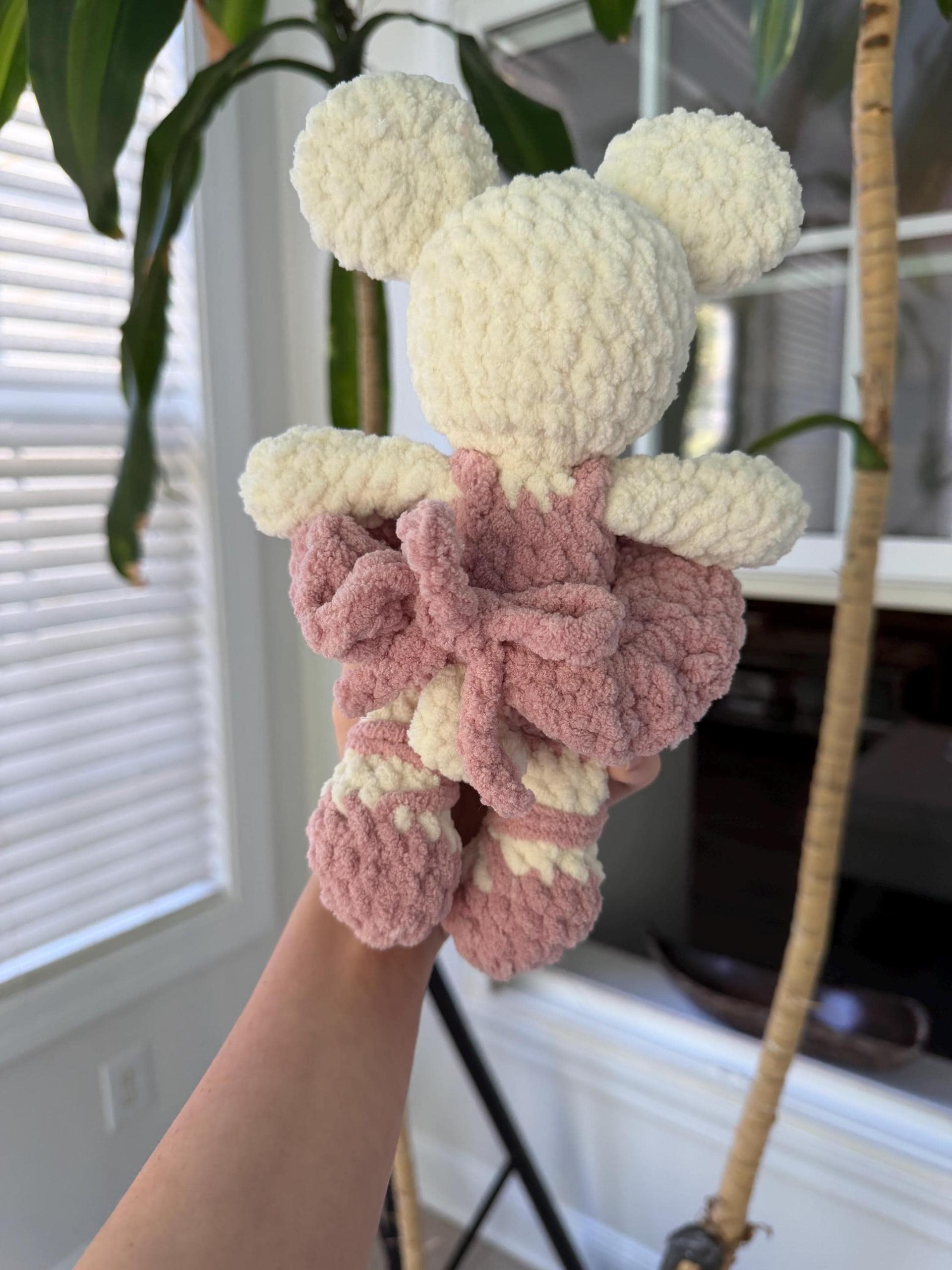 Large Crocheted Ballerina Mouse Doll Plushie thumbnail 2