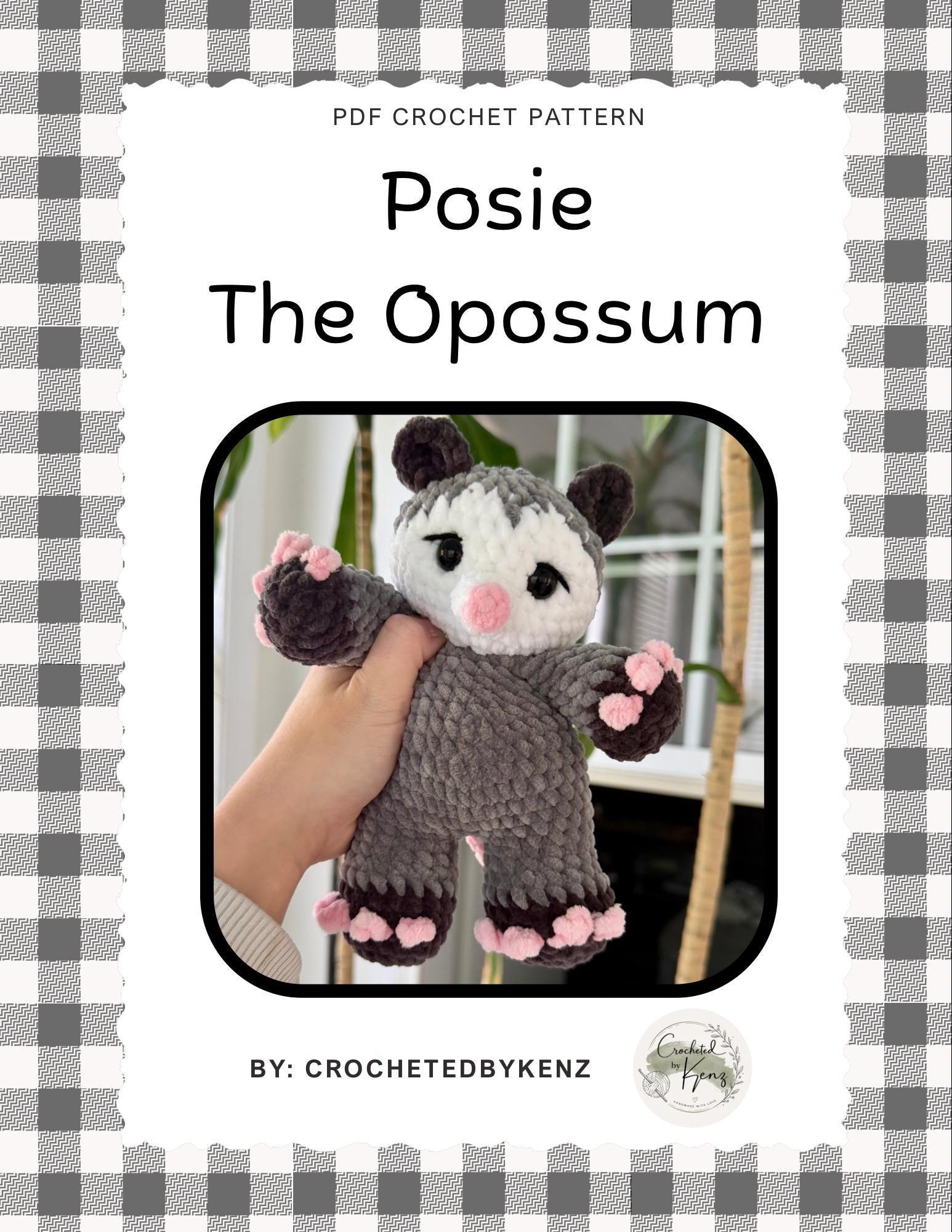 Posie The Opossum PDF Crochet Pattern | Chubby Forester's Collection |