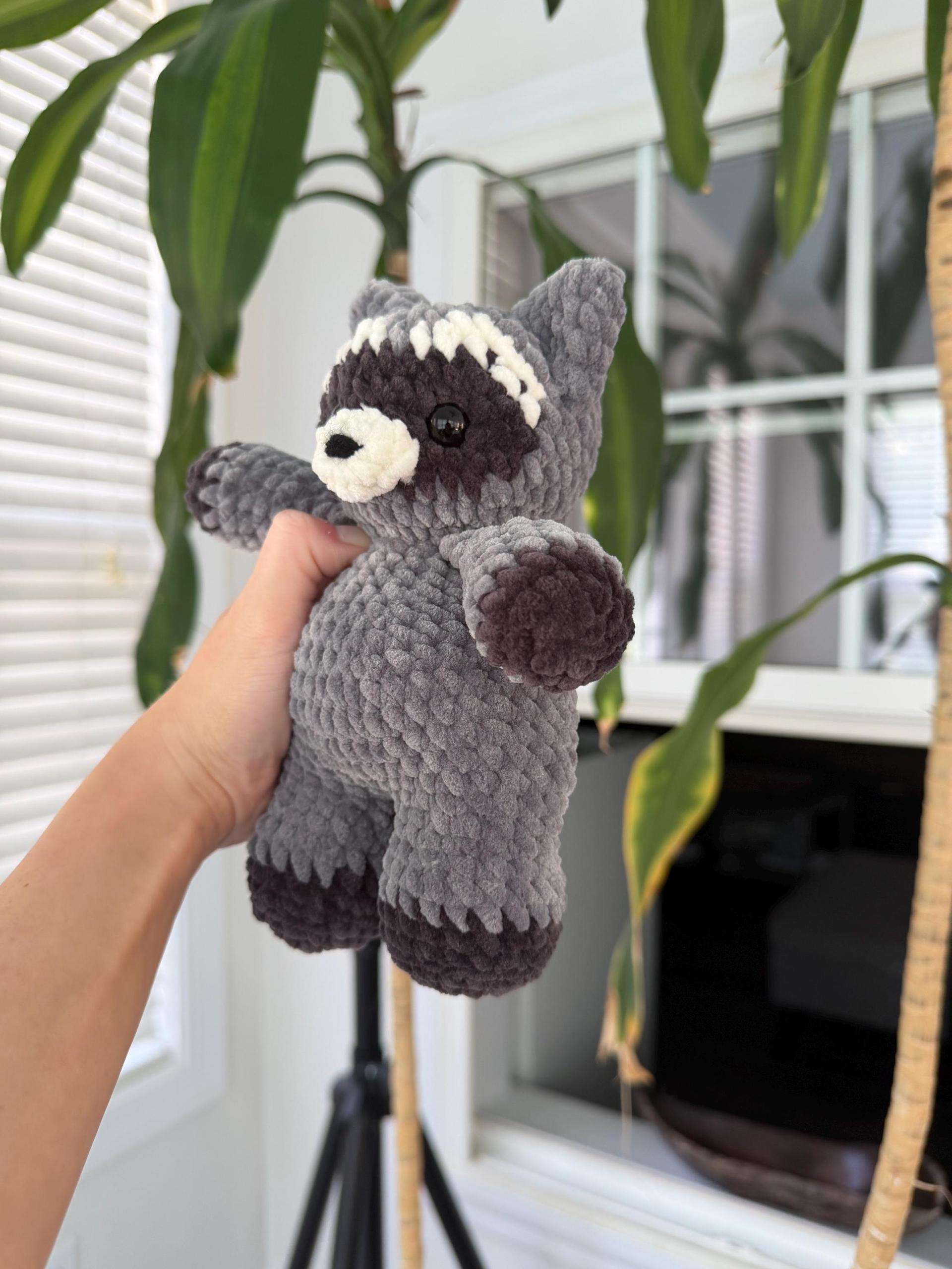 Low-Sew PDF Crochet Pattern | Romy The Raccoon - Chubby Forester Collection | thumbnail 3