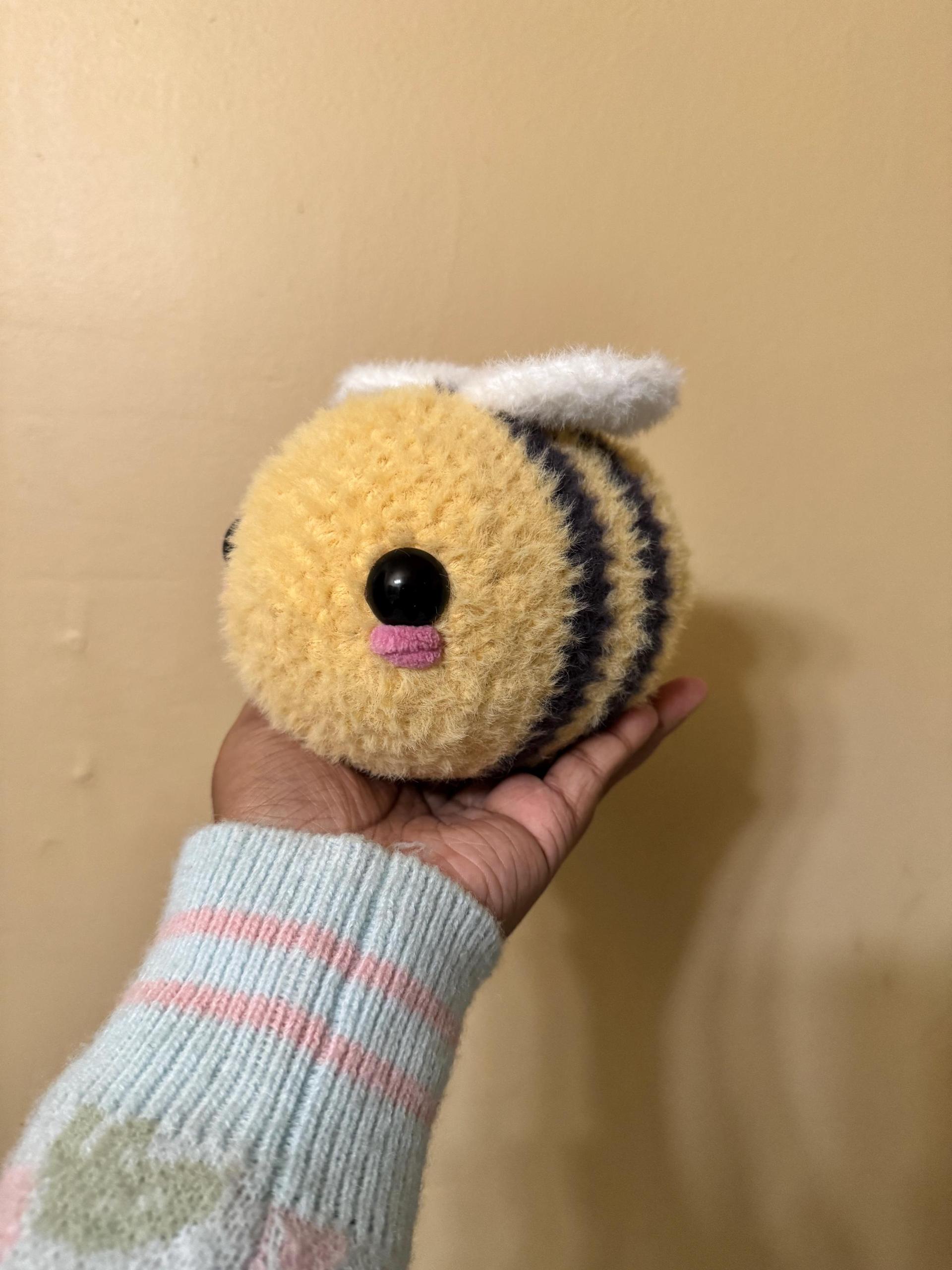 Crochet Fuzzy Bee Plushie