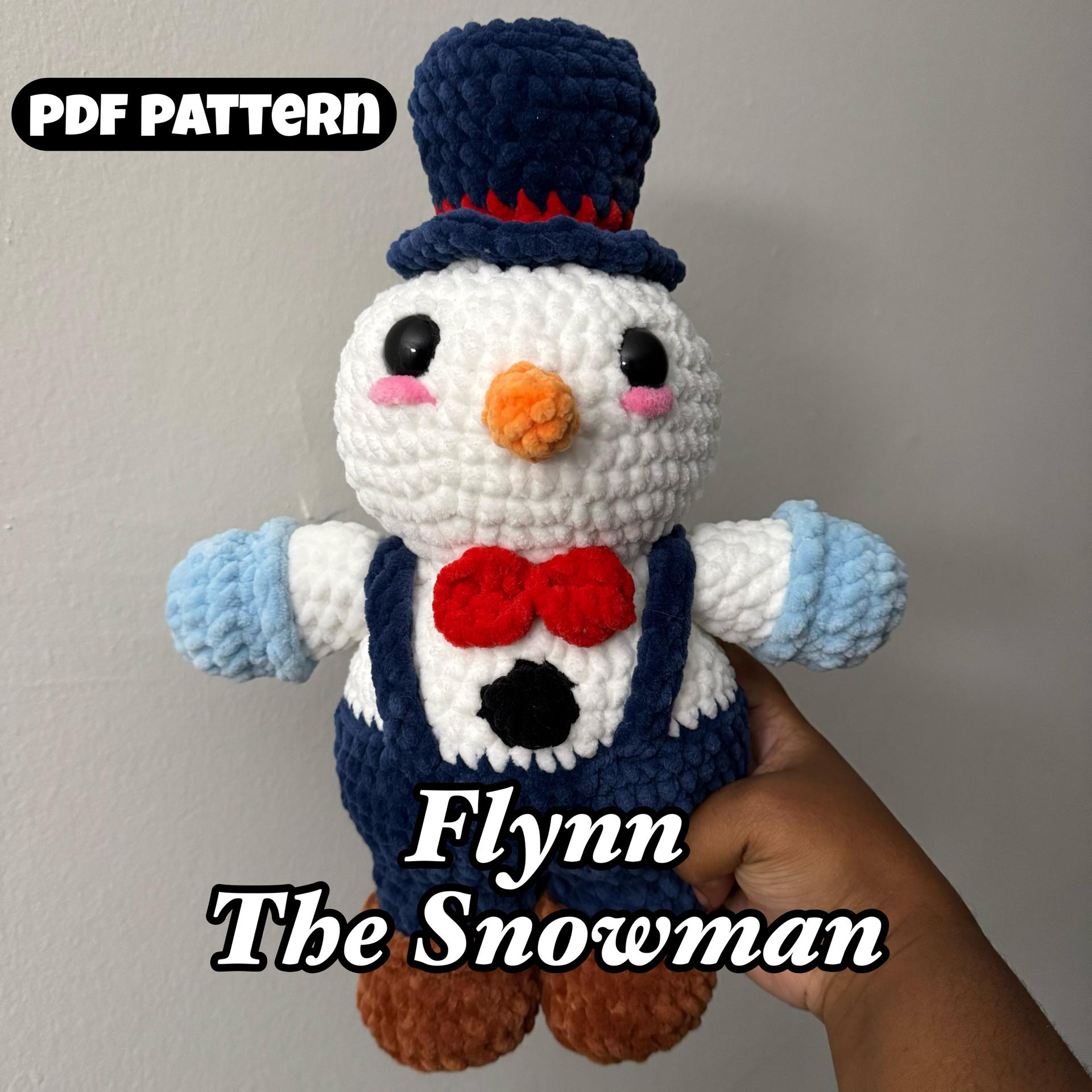 Flynn The Snowman PDF Crochet Amigurumi Pattern Christmas