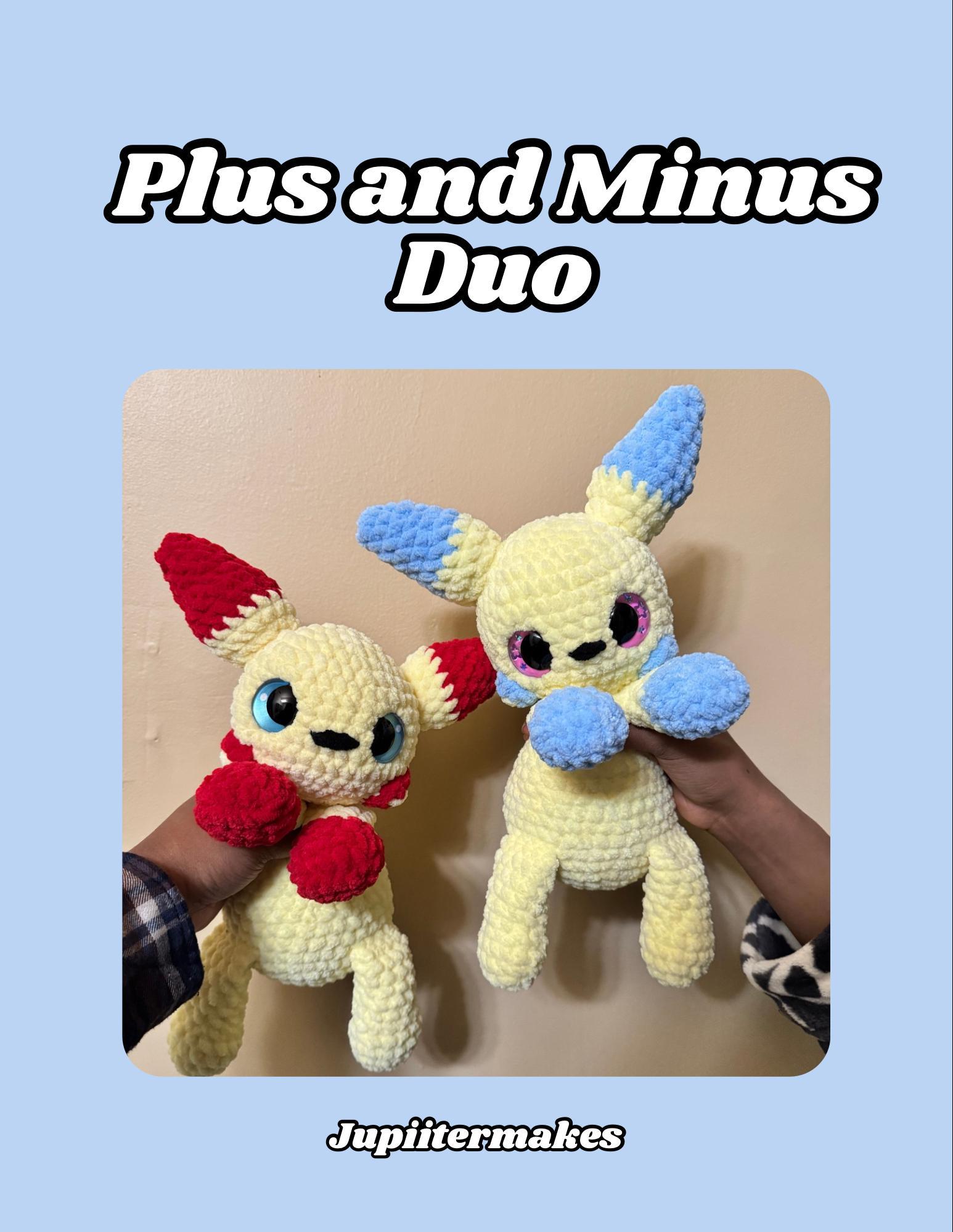 Plus and Minus Splooting Duo Crochet Amigurumi Pattern