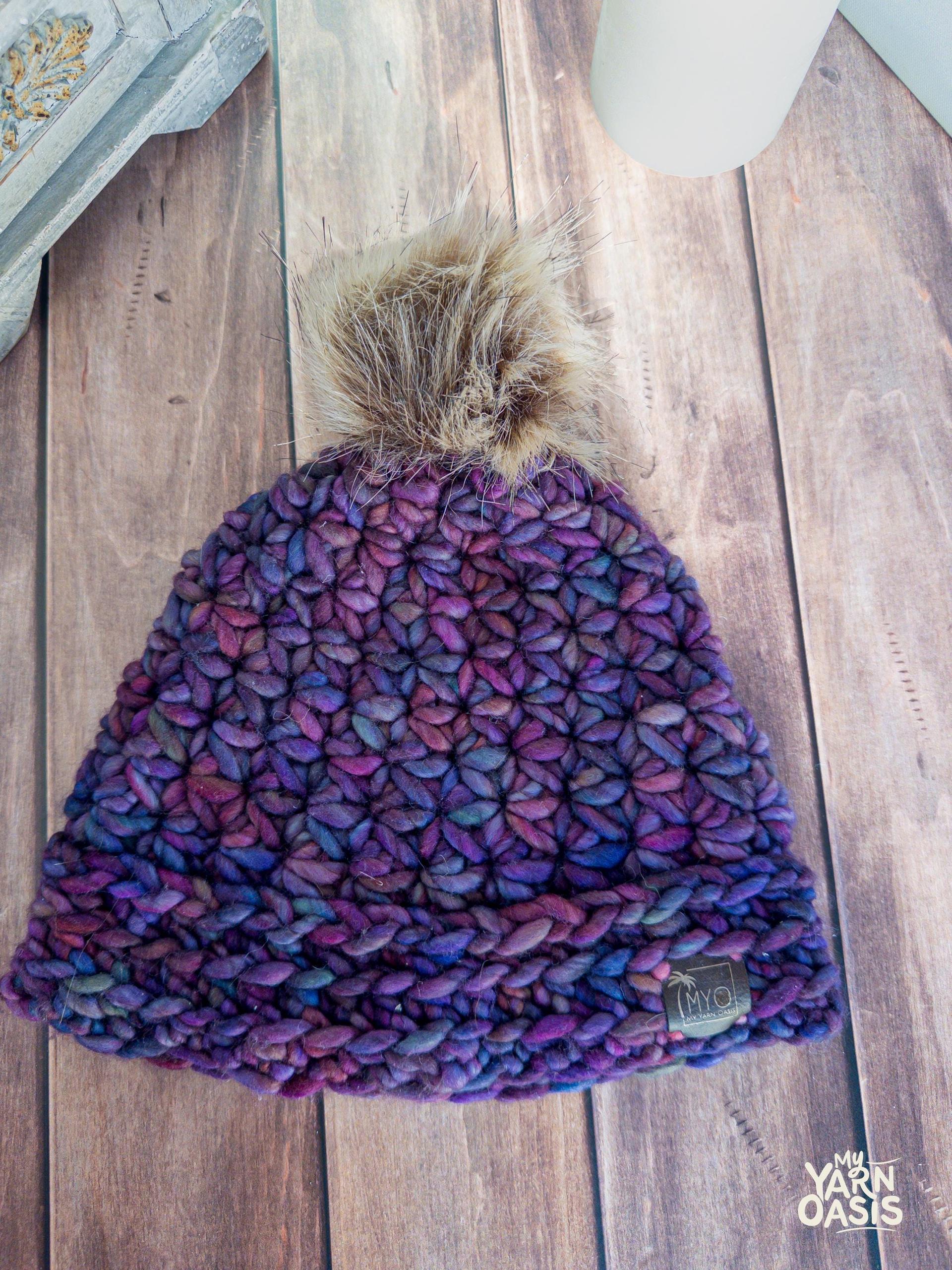 Jewel Toned Merino Wool Beanie Winter Hat, Handmade Cozy Headwear, Warm Fall Accessory