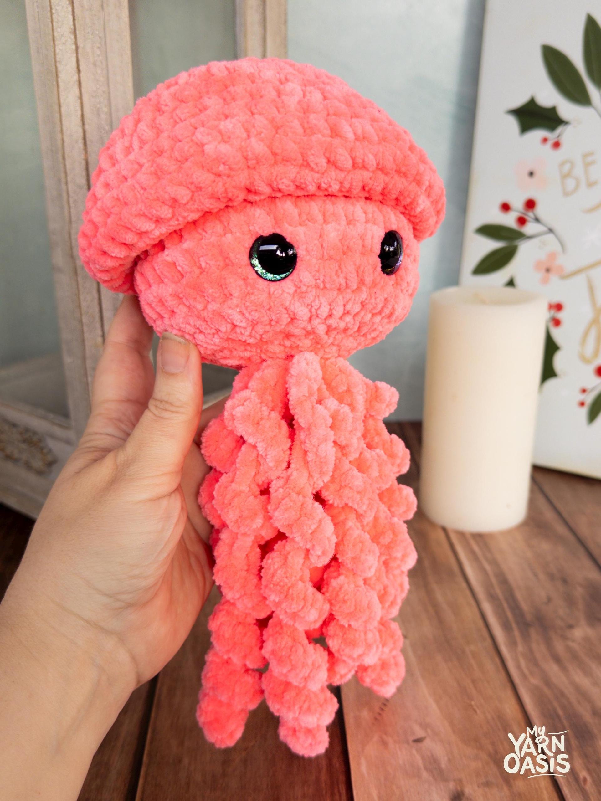 Pink Jelly Fish 100% Handmade Crochet Toy for Kids and Adults alike thumbnail 4