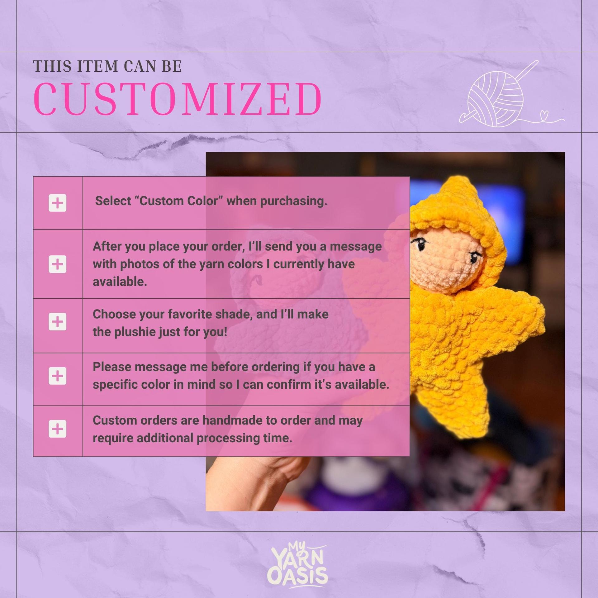 Crochet Star Snuggler | Handmade Plush Lovey | Soft Baby Gift | Nursery Decor | Embroidered Eyes thumbnail 4