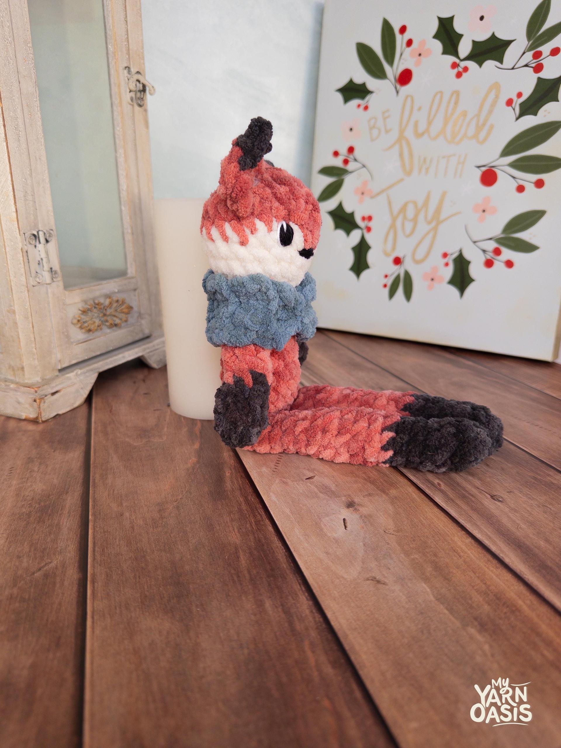 Crochet Fox Doll with Scarf, Handmade Amigurumi Plush Toy thumbnail 3