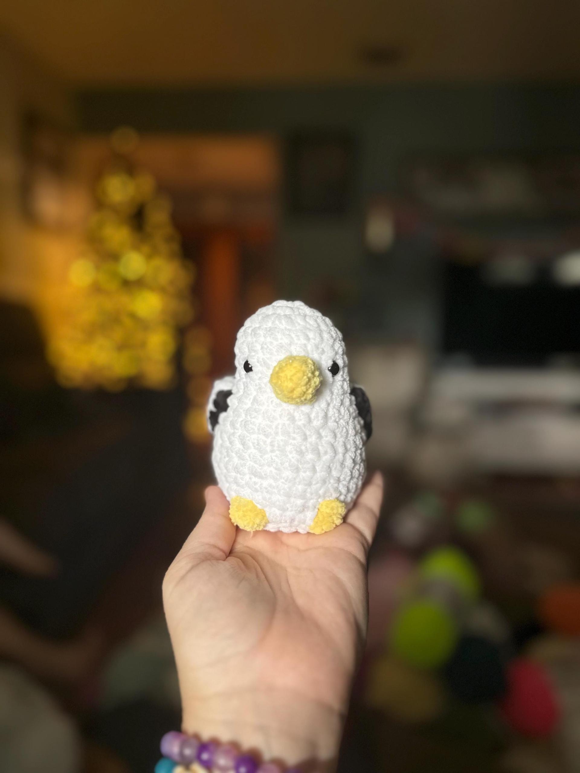 Crochet Seagull Plushie: Coastal Decor Stuffed Bird Toy 100% Handmade thumbnail 5