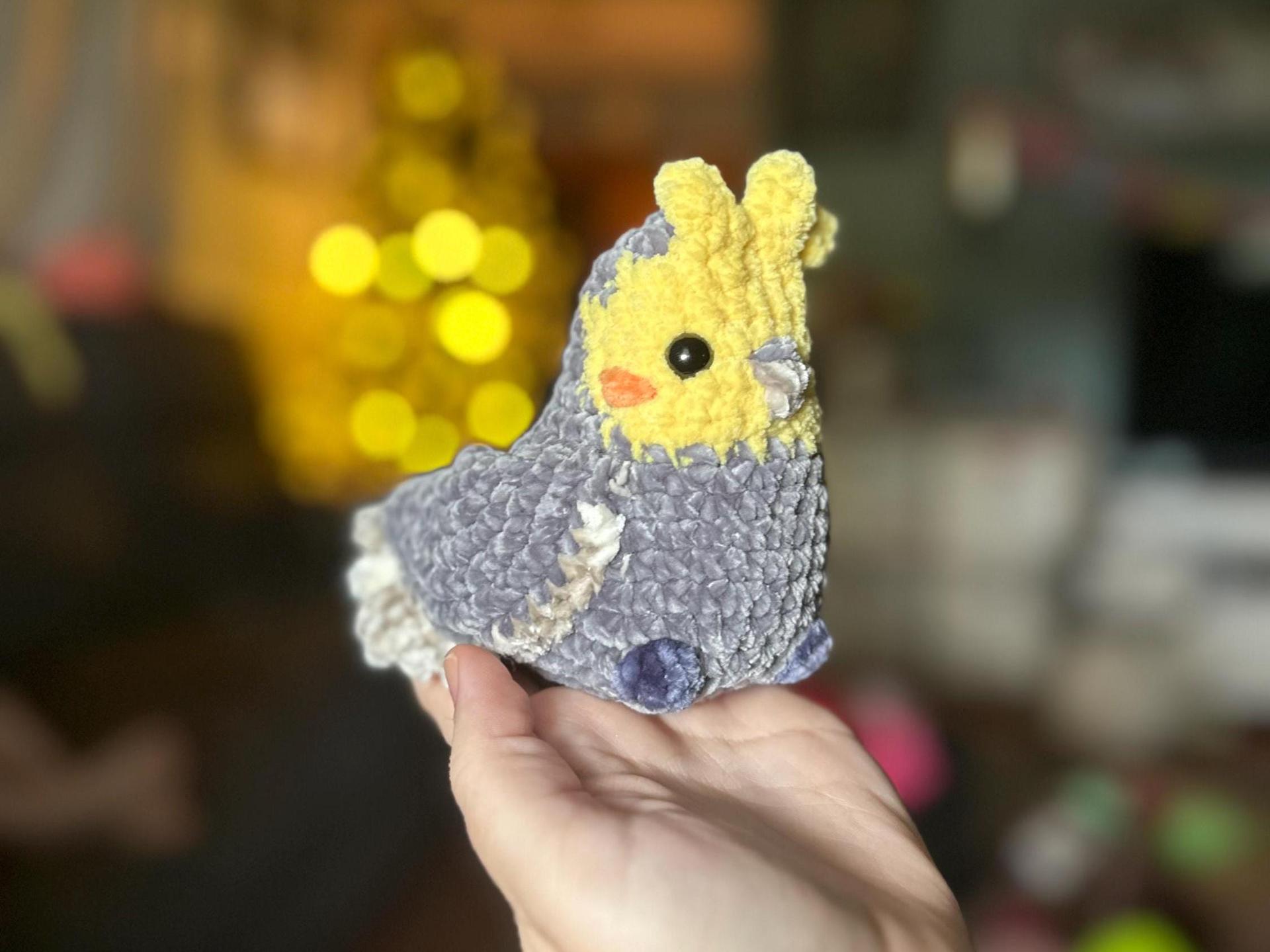Crochet Cinnamon Cockatiel Plushie: Handmade Bird Lover Gift thumbnail 10
