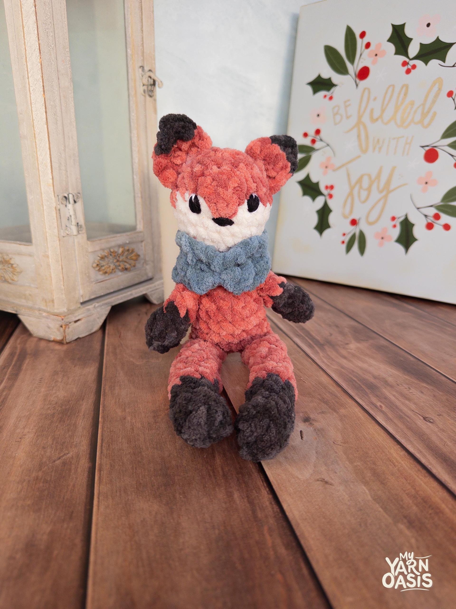 Crochet Fox Doll with Scarf, Handmade Amigurumi Plush Toy thumbnail 4