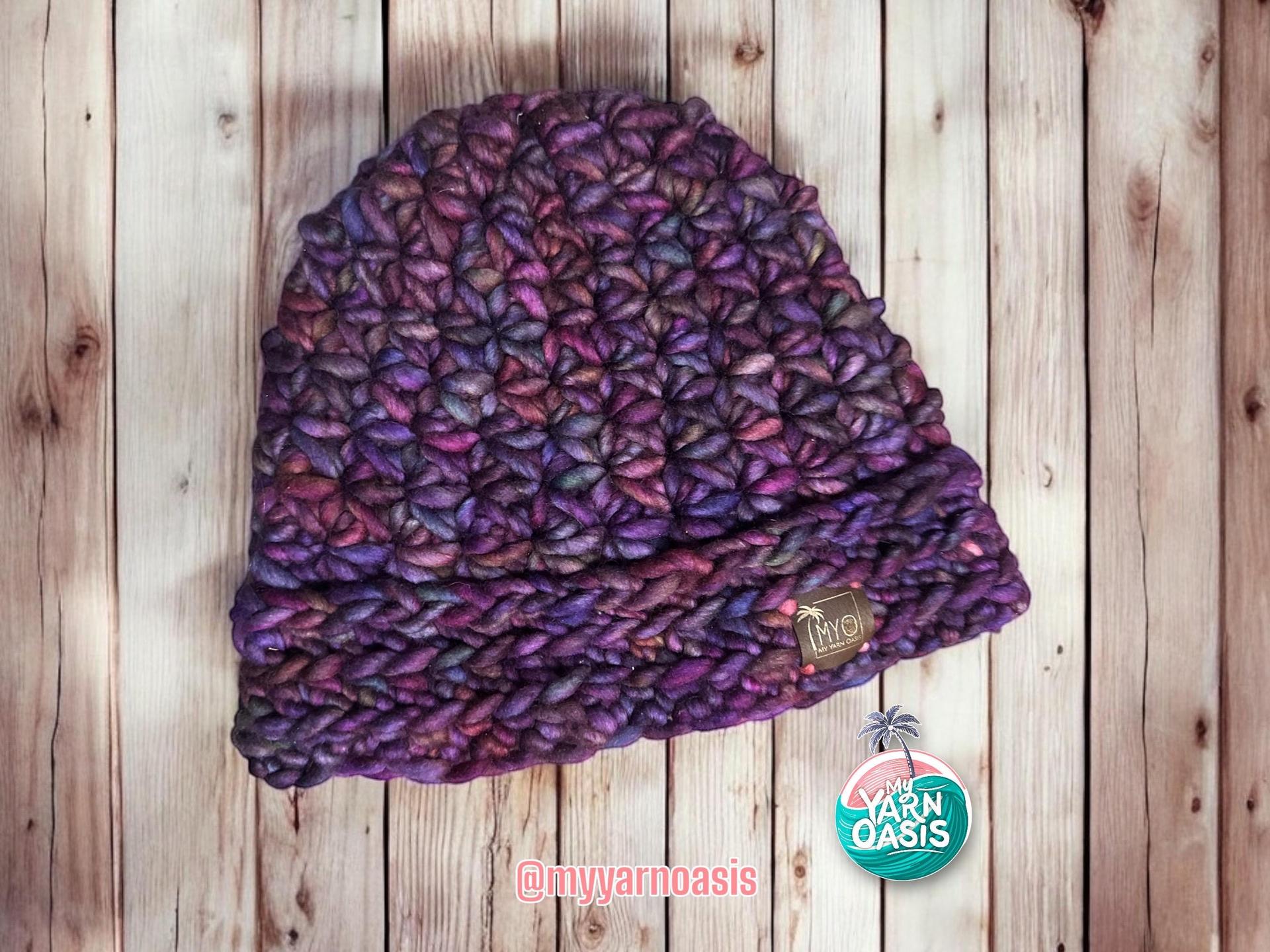 Jewel Toned Merino Wool Beanie Winter Hat, Handmade Cozy Headwear, Warm Fall Accessory thumbnail 5