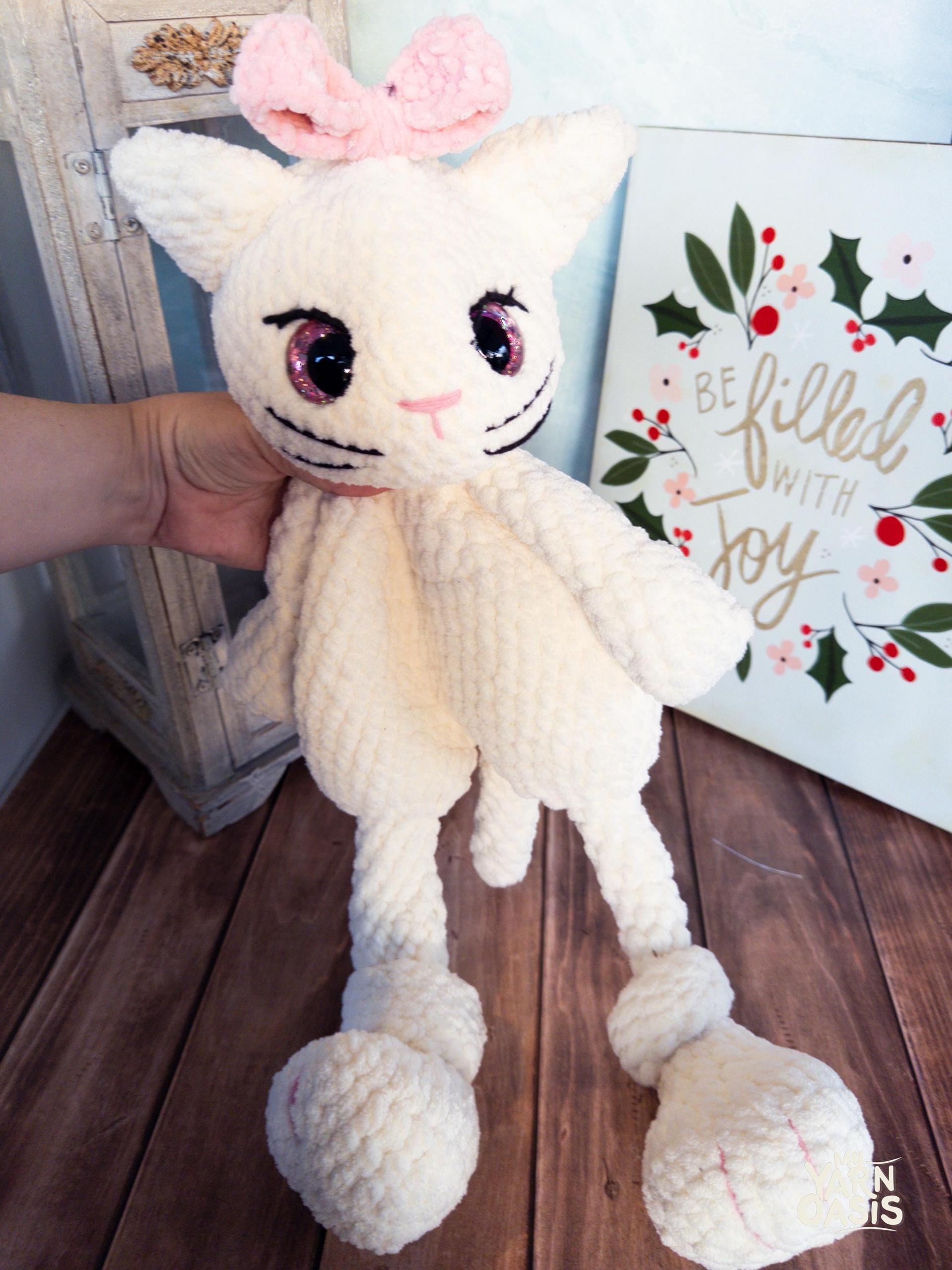 Crochet Kitty Snuggler 100% Handmade Cat Toy for Humans thumbnail 4