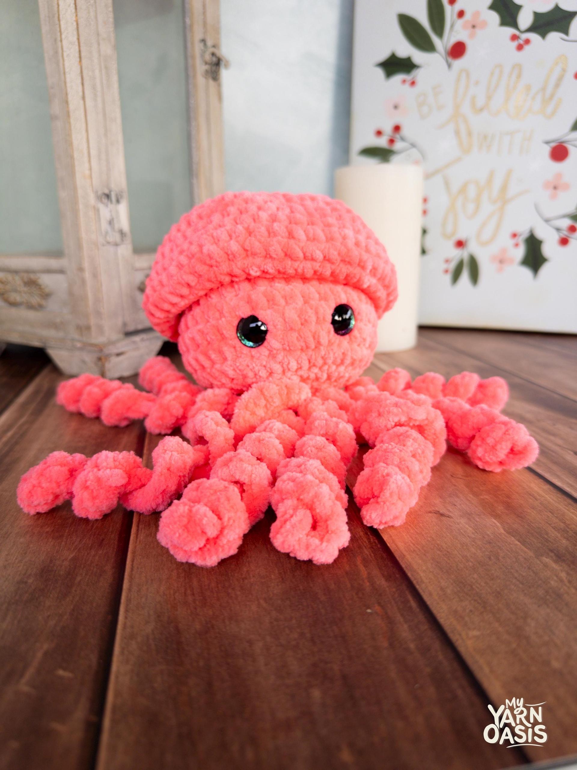 Pink Jelly Fish 100% Handmade Crochet Toy for Kids and Adults alike thumbnail 2