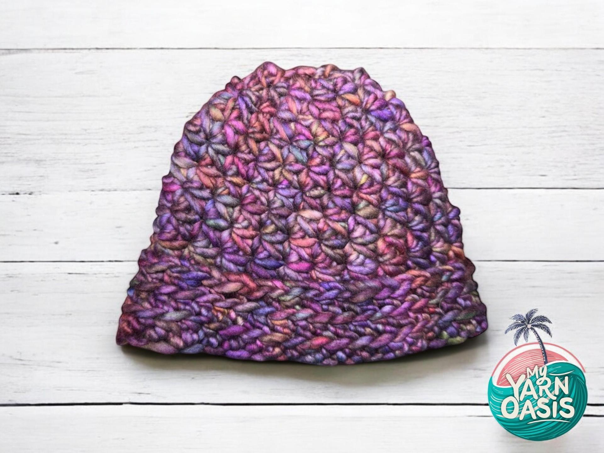 Jewel Toned Merino Wool Beanie Winter Hat, Handmade Cozy Headwear, Warm Fall Accessory thumbnail 3