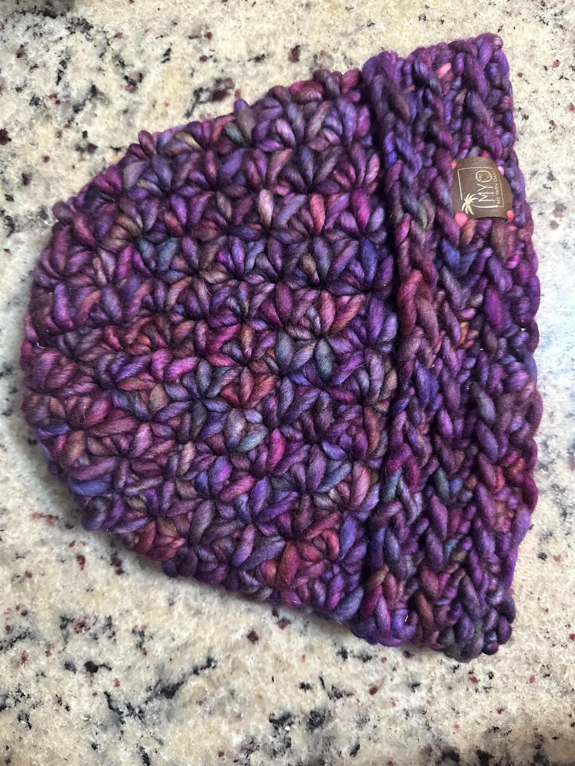 Jewel Toned Merino Wool Beanie Winter Hat, Handmade Cozy Headwear, Warm Fall Accessory thumbnail 6