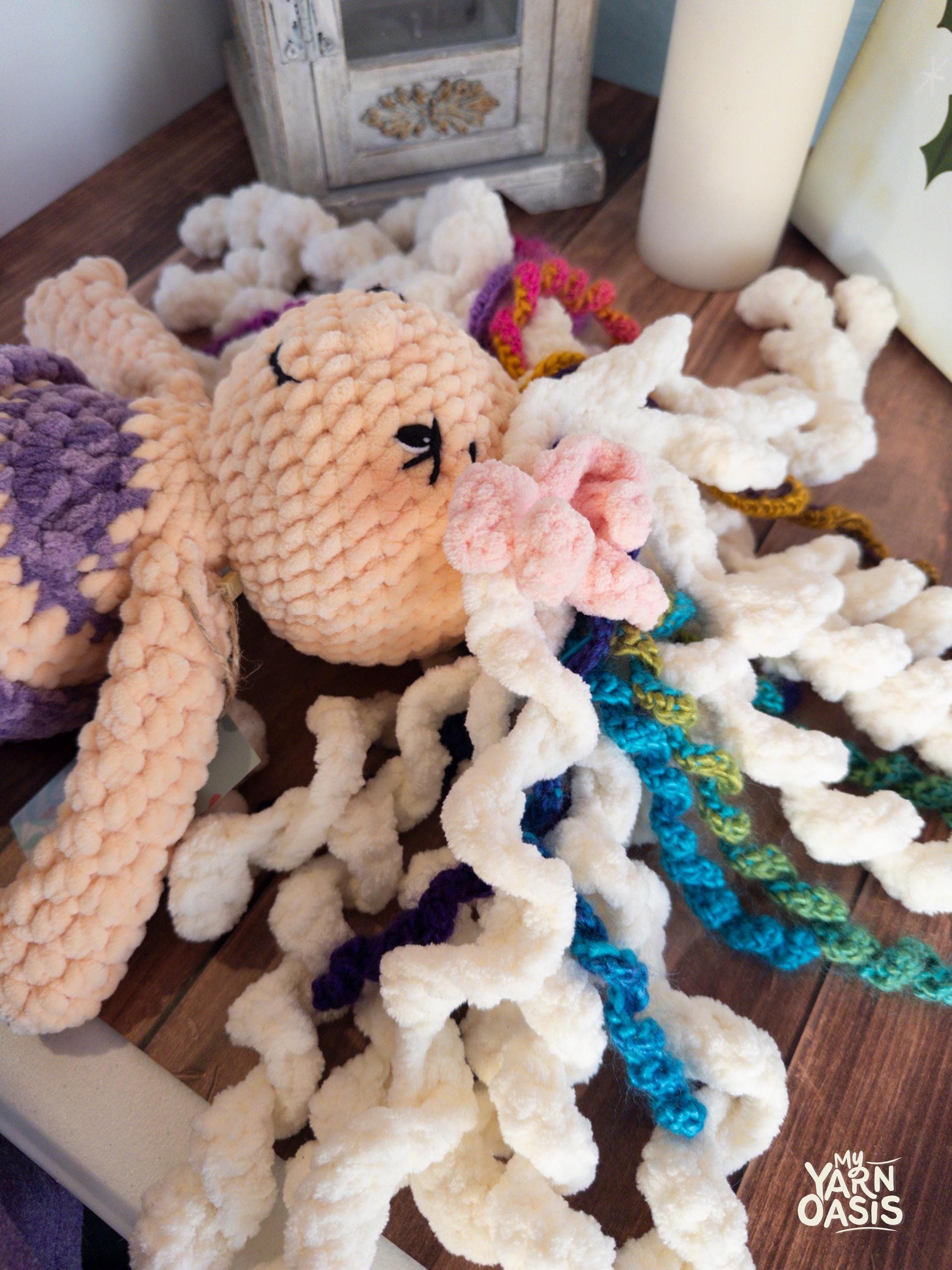 Large Mermaid Snuggler, Crochet Plush Toy, 100% Handmade Ocean Doll, Safe Embroidered Eyes thumbnail 7